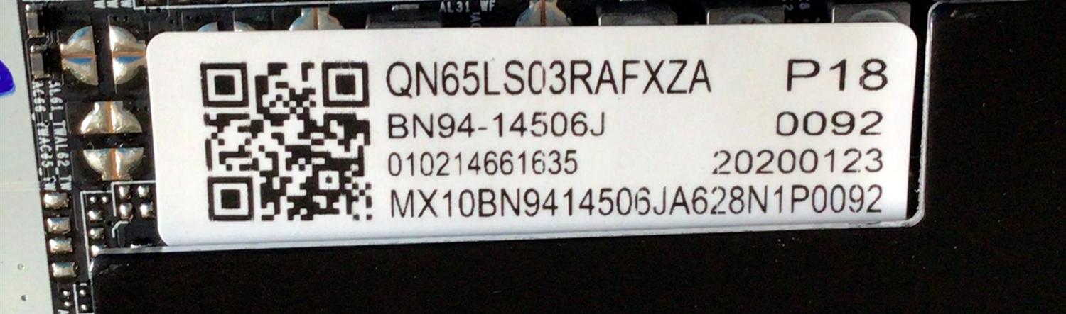 MAIN PARA SMART TV SAMSUNG QLED 4K UHD RESOLUCION (3,840 x 2,160) / NUMERO DE PARTE  BN94-14506J / BN41-02697A / BN97-15892G / PANEL CY-QR065FGLV1H / MODELO QN65LS03RAFXZA FA01 - Imagen 2
