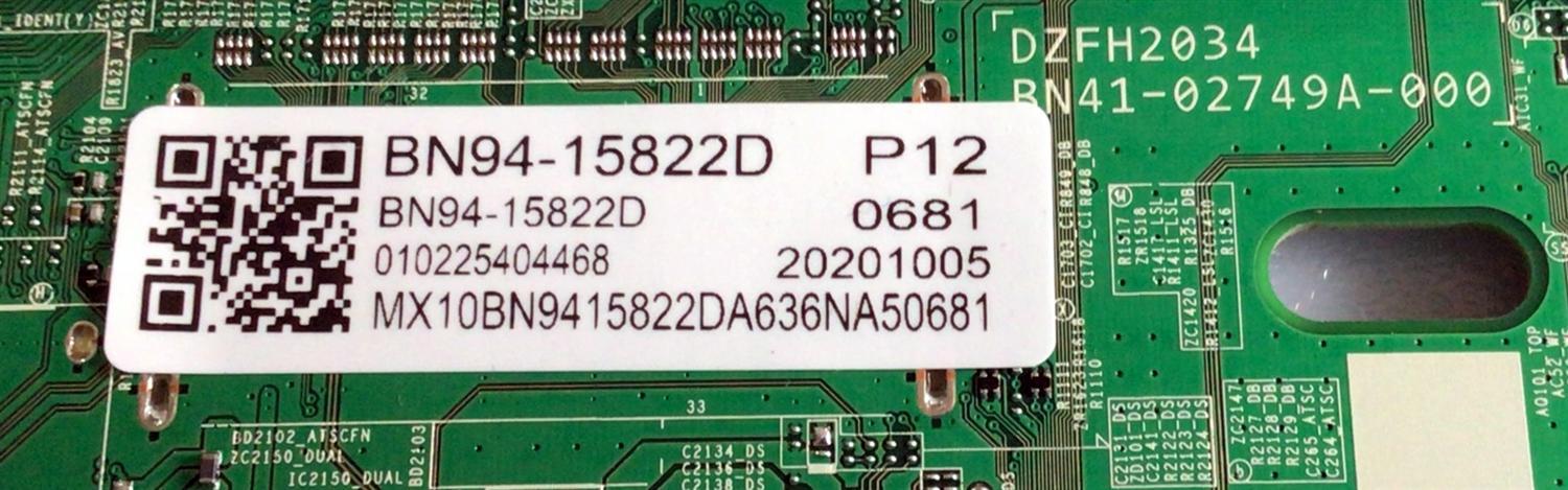 MAIN PARA SMART TV SAMSUNG QLED 4K / NUMERO DE PARTE BN94-15822D / BN41-02749A / BN97-18104A / BN41-02749A-000 / DZFH2034 / PANEL CY-RT055FGAV3H / MODELO QN55Q70TAFXZA / QN55Q70TAFXZA AC05 / QN55Q7DTAFXZA  - Imagen 3