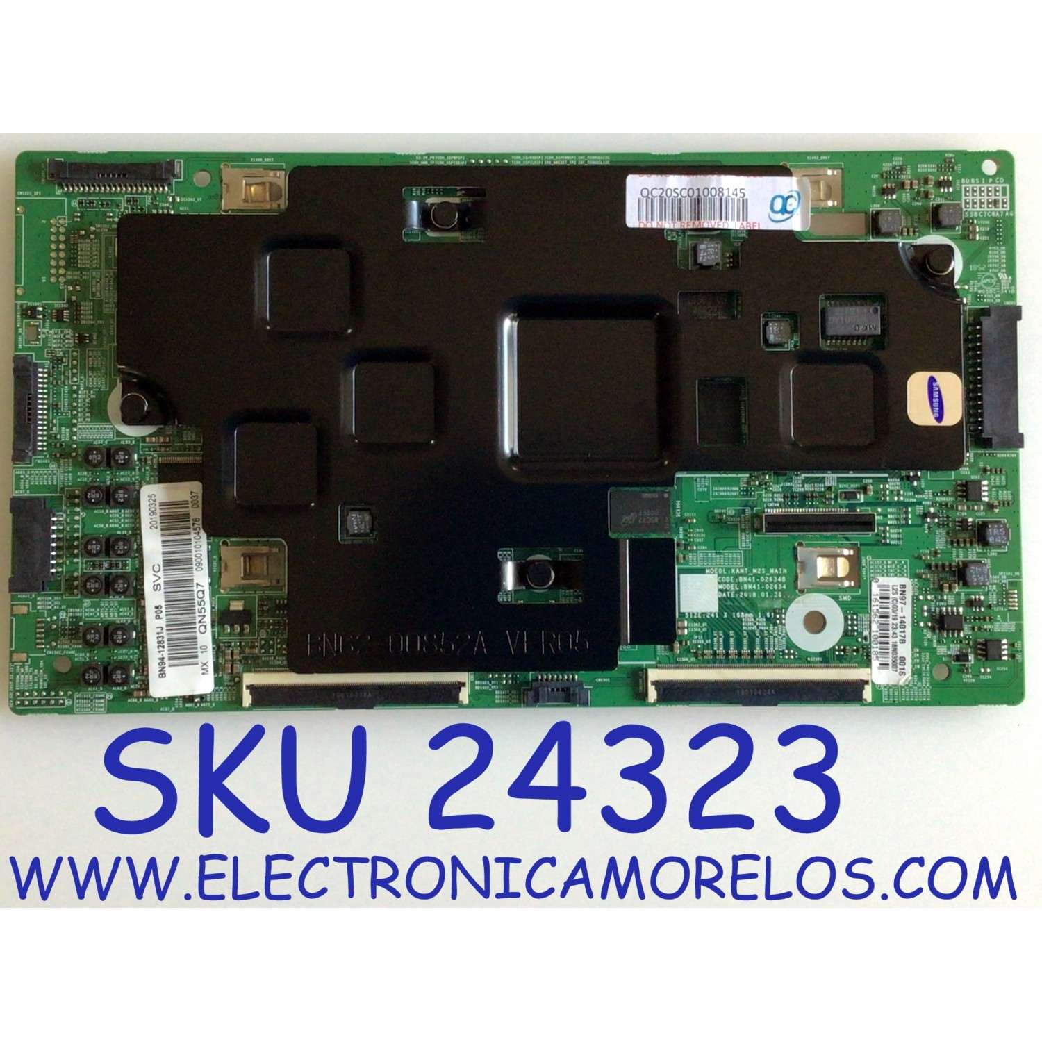 MAIN PARA SMART TV SAMSUNG QLED 4K / NUMERO DE PARTE BN94-12831J / BN41-02634B / BN97-14017B / BN41-02634 / PARTE SUSTITUTA BN94-12831A / PANEL CY-QN055FLAV3H / DISPLAY BN9646184A / T550QVR11.2 / MODELO QN55Q7FNAFXZA / QN55Q7FNAFXZA AA01