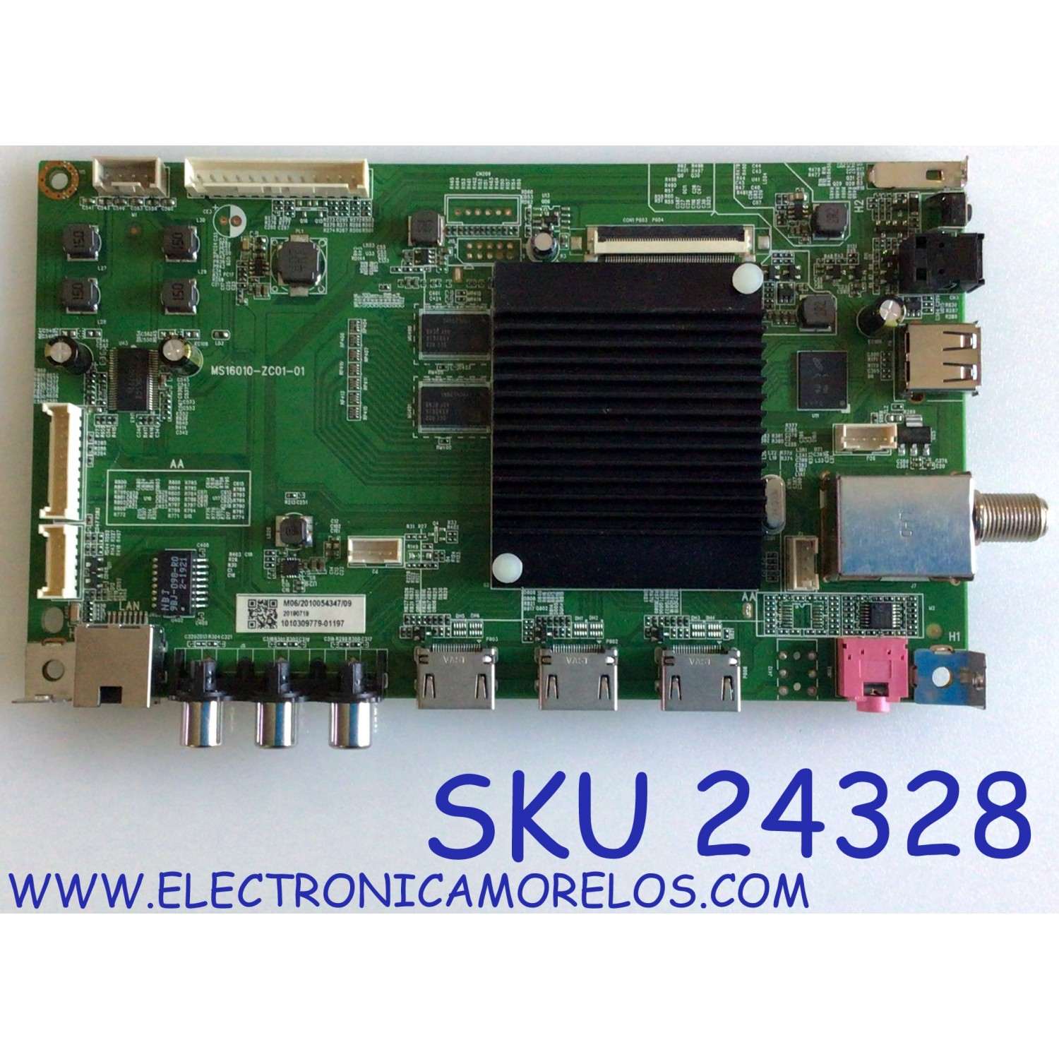 MAIN PARA TV WESTINGHOUSE / NUMERO DE PARTE 1010309779 / MS16010-ZC01-01 / M06/2010054347/09 / 20190719 / 2010054347 / 1010309779-01197 / EO22M394-C1 / E022M394-C1 / E168066 / PANEL ST4251D01-3 / MODELO WR43UT4009
