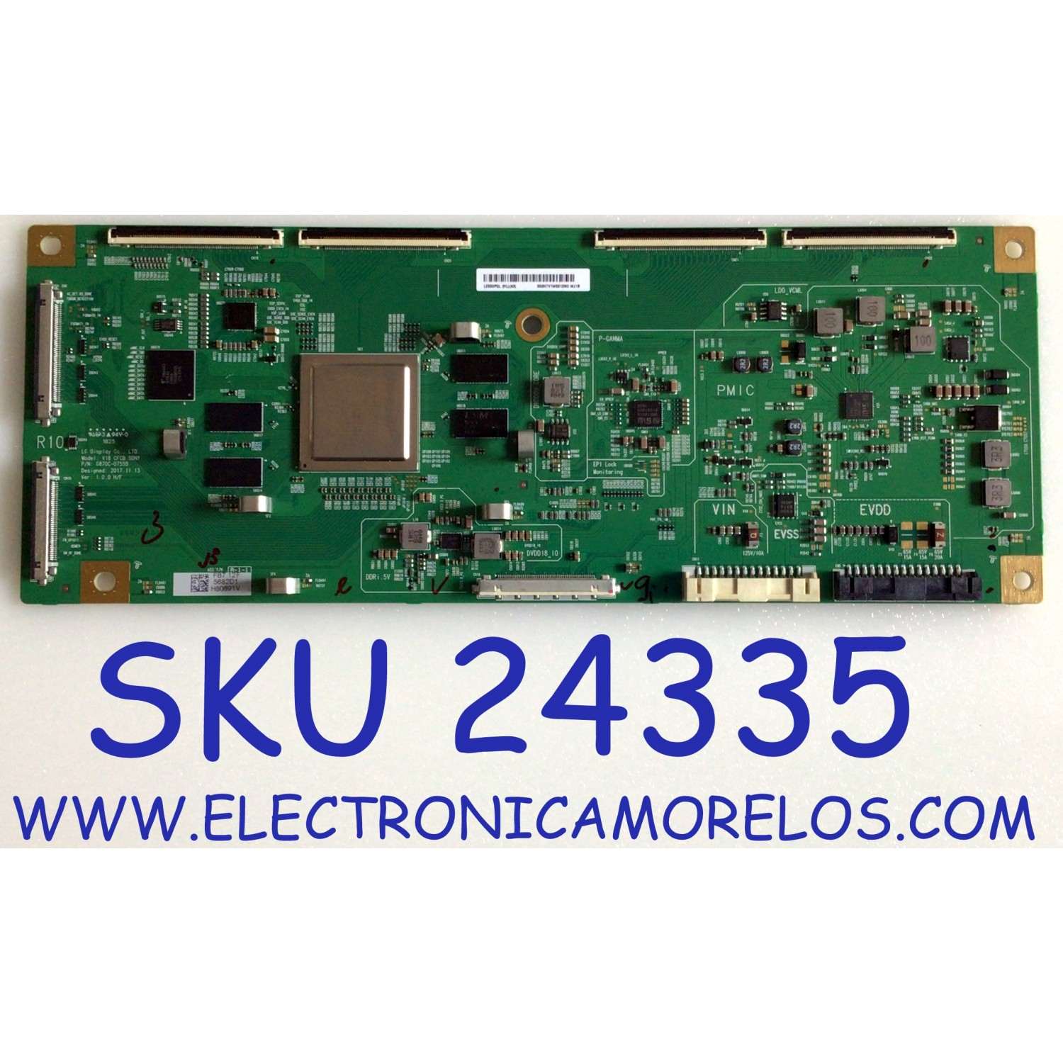 T-CON PARA TV SONY 4K SMART BRAVIA / NUMERO DE PARTE 6871L-5682D / 6870C-0755B / 5682D / LE550PQL (HL)(A3) / 550H7V1W0313NO / 550H7V1W0313N0 / PANEL LE550PQL (HL)(A3) / MODELO XBR-55A9F / XBR-55A9F