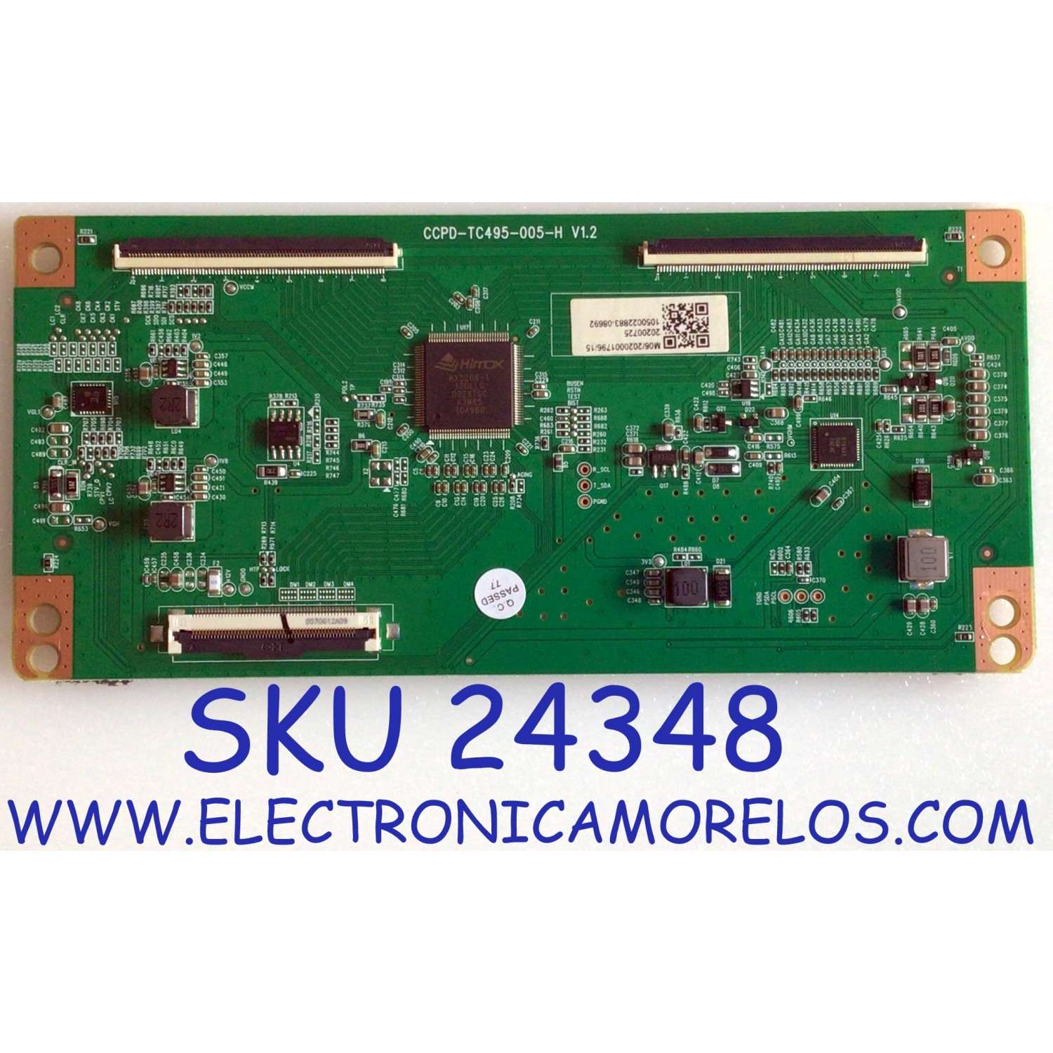 T-CON PARA TV JVC ORIGINAL / NUMERO DE PARTE 513C4951M06 / CCPD-TC495-005-H V1.2 / CCPD-TC495-005-H / 2E02744A0 / KB6160A / E503744 / DISPLAY CC580PV7D VER.02 / MODELOS LT-58MAW595 / WR58UX4019