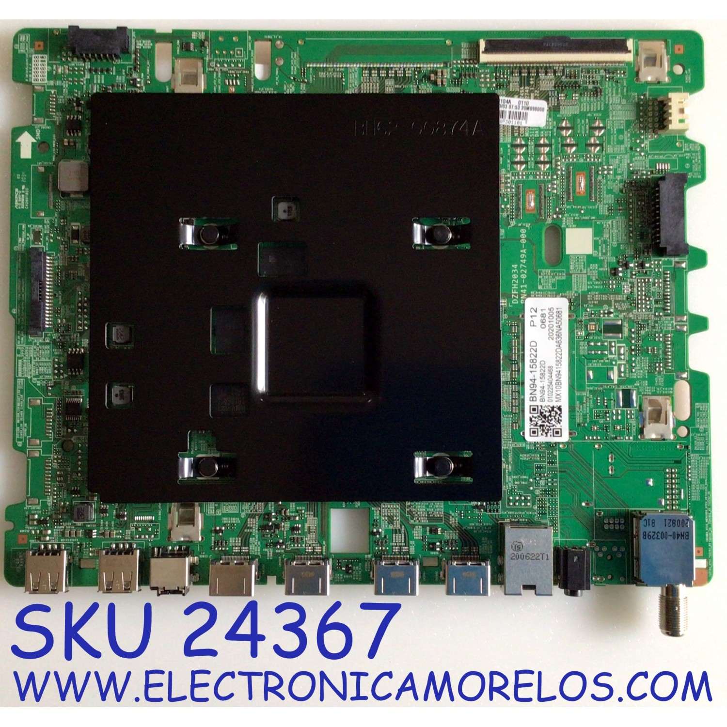MAIN PARA SMART TV SAMSUNG QLED 4K / NUMERO DE PARTE BN94-15822D / BN41-02749A / BN97-18104A / BN41-02749A-000 / DZFH2034 / PANEL CY-RT055FGAV3H / MODELO QN55Q70TAFXZA / QN55Q70TAFXZA AC05 / QN55Q7DTAFXZA 