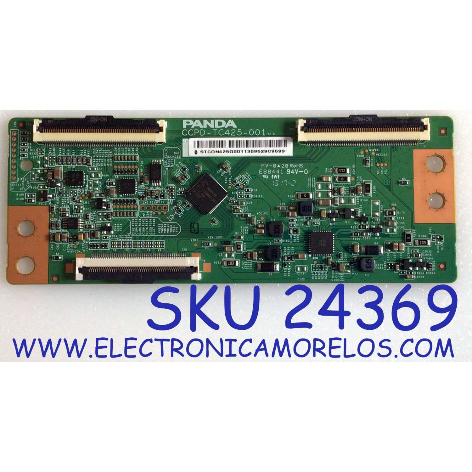 T-CON PARA TV HARMONTEC / NUMERO DE PARTE STCON425G-001 / CCPD-TC425-001 / STCON425G0011309529C9599 / PANEL´S  LVF430PADX / CC430LV1D VER.03 / MODELOS HT-43 ST FHD / 43D33
