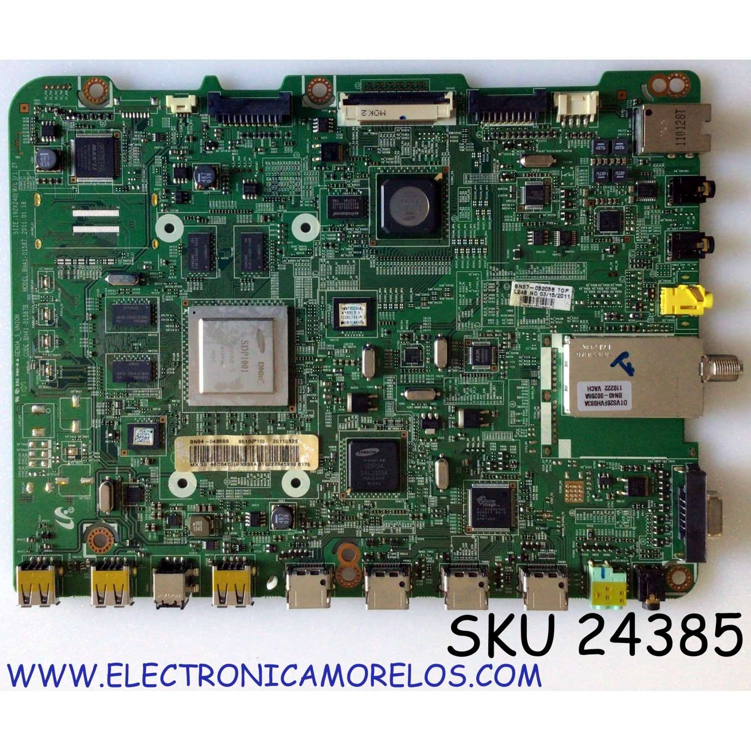 MAIN PARA TV SAMSUNG / NUMERO DE PARTE BN94-04359S / BN41-01587B / BN97-05205B / SUSTITUTAS BN94-04359K / BN94-05038L / BN94-04359N / BN94-04359P / PANEL LD460CSC-C1 / MODELO UN46D6420 / UN46D6420UFXZA CN01 / MAS PARTES SUSTITUTAS EN DESCRIPCION