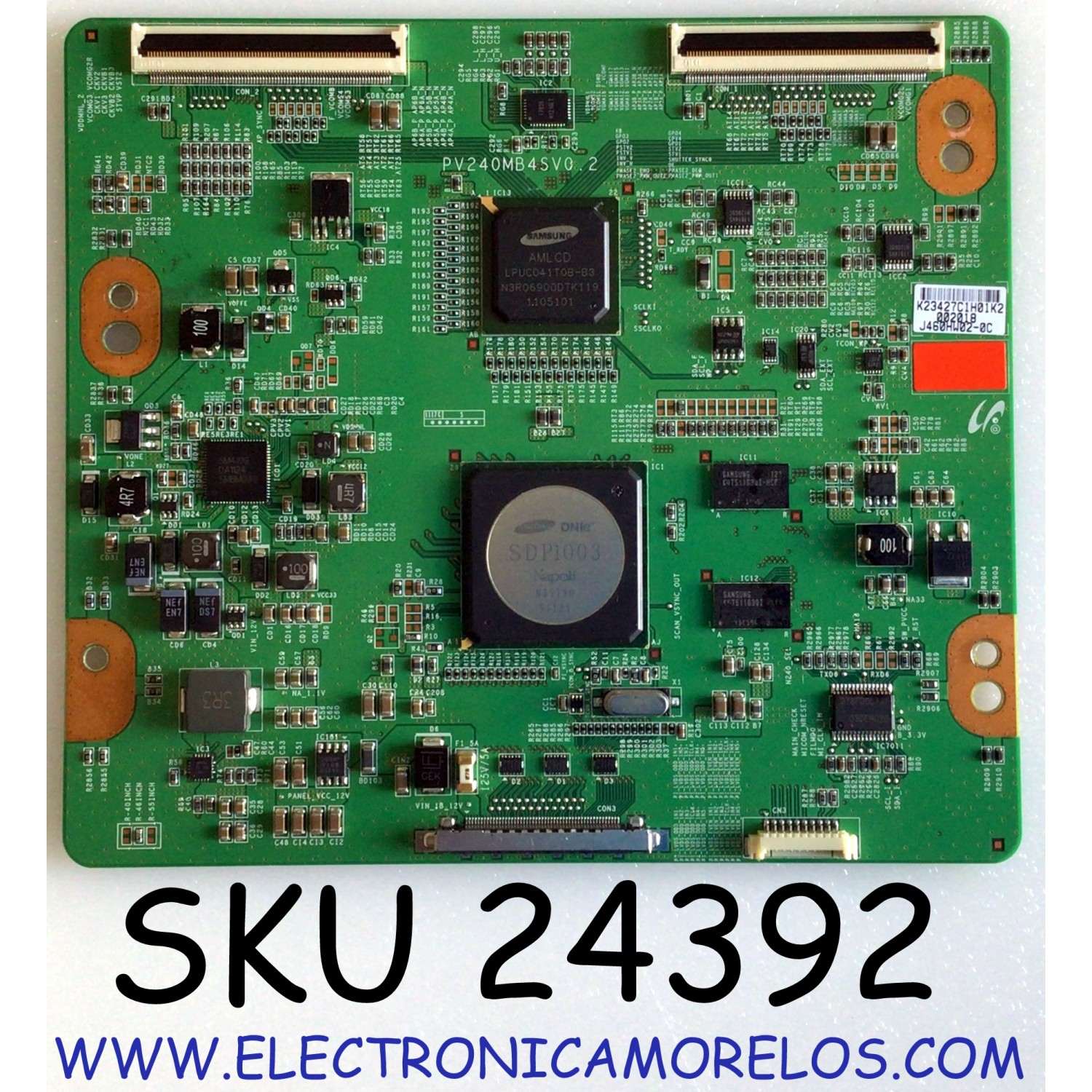 T-CON PARA TV SAMSUNG / NUMERO DE PARTE LJ94-23427C / PV240MB4SV0.2 / 23427C / J460HW02-0C / PANEL LTJ460HW04-B / MODELO UN46D6900WFXZA / UN46D6900WFXZA H302
