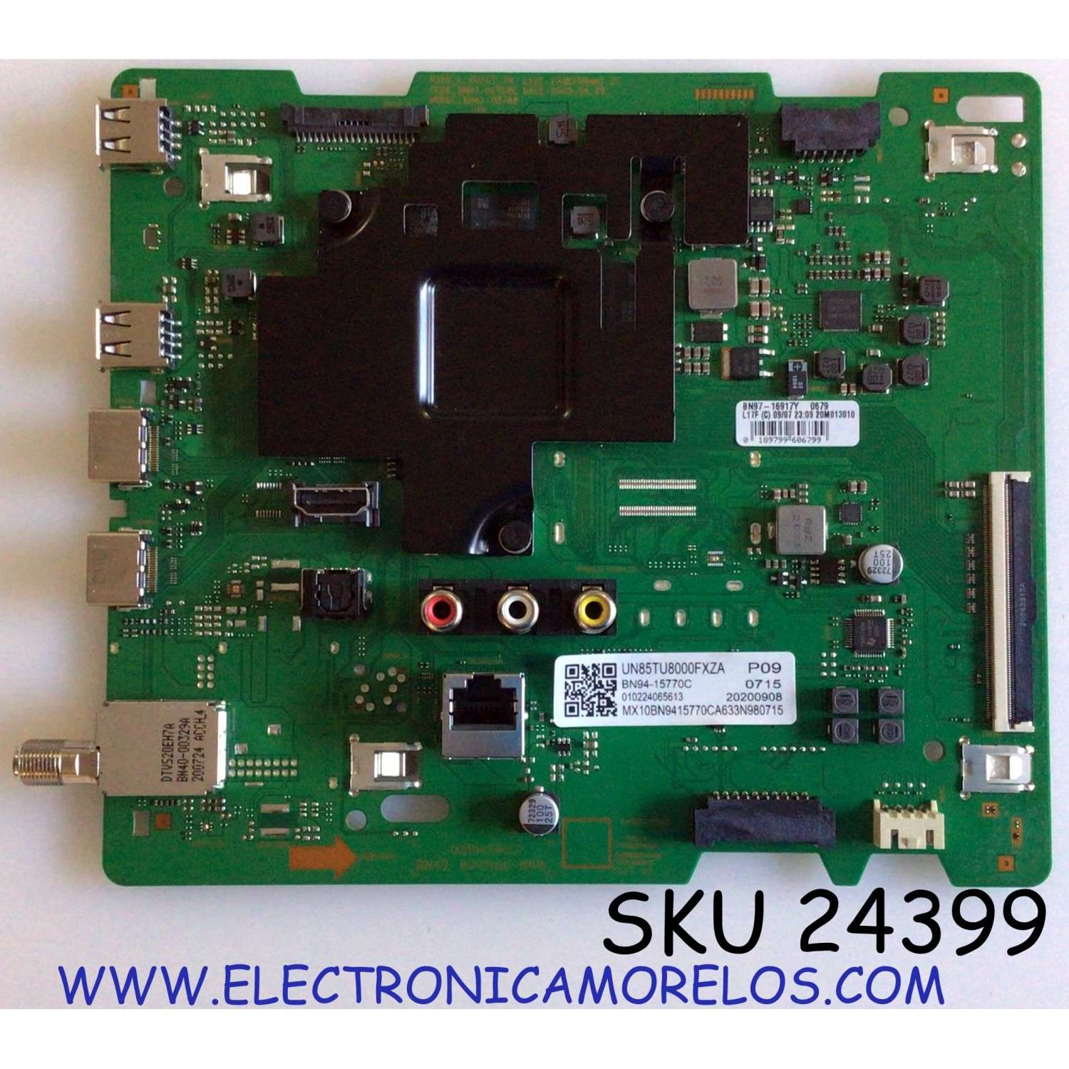 MAIN PARA TV SAMSUNG 4K·UHD·HDR SMART TV / NUMERO DE PARTE BN94-15770C / BN41-02756C / BN97-16917Y / BN41-02756C-000 / BN9415770C / PARTE SUSTITUTA BN94-15418G / PANEL CY-BT085HGHV1H / DISPLAY ST8461D01-2 VER.2.1 / MODELO UN85TU8000 / UN85TU8000FXZA CA01