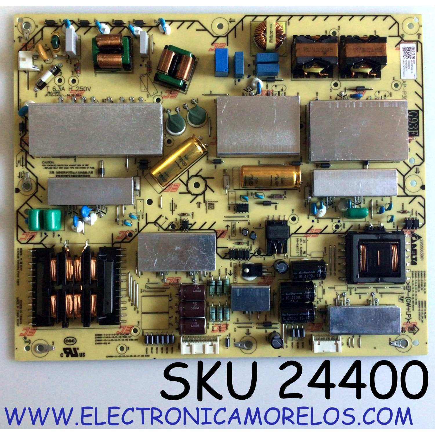FUENTE DE PODER PARA TV SONY OLED / NUMERO DE PARTE 100640312 / AP-P397AM-1 / 1-006-403-12 / AP-P397AM-1 A / 2955063901 / PANEL YDAS055UNG01 / LE480AQP / MODELOS XBR-48A9S / XBR48A9S / XBR55A8H / XBR-55A8H
