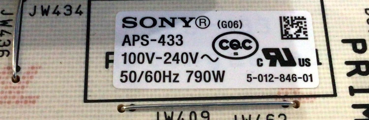 FUENTE DE PODER PARA TV SONY / NUMERO DE PARTE 100677211 / 1-006-772-11 / 100627111 / APS-433(CH) / APS-433 / 204000417 / PANEL HDAS075DTU02 / MODELO XBR-75Z8H / XBR75Z8H - Imagen 3