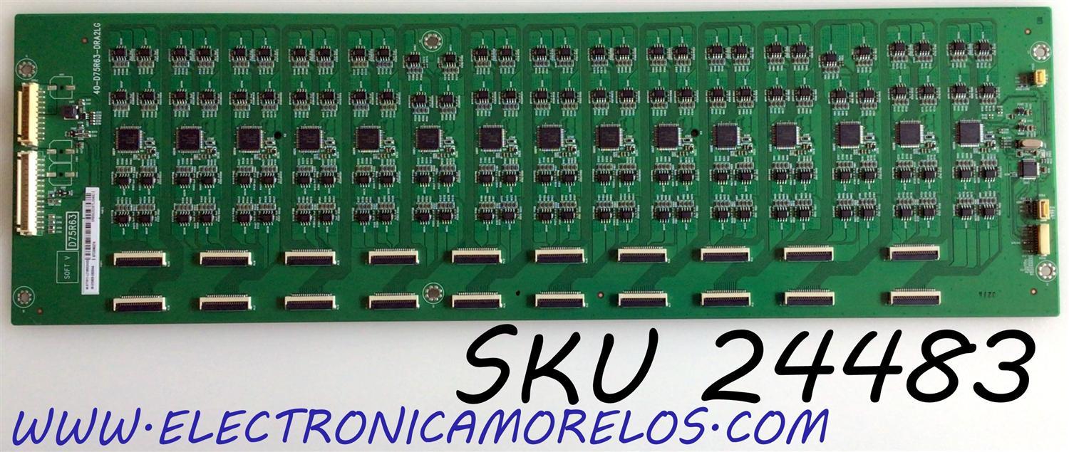 LED DRIVER PARA TV TCL / NUMERO DE PARTE 08-D75R630-DR200AA / 40-D75R63-DRA2LG / D75R63 / V8-RT73K11-LC1V005 / V8-RT73K11-LC1V005(34DD) / J2180305SA090LD / H07802PNM56A2 / PANEL LVU750NDHL  CD9W00 V1 / DISPLAY ST 7461D02-D / MODELO 75R635