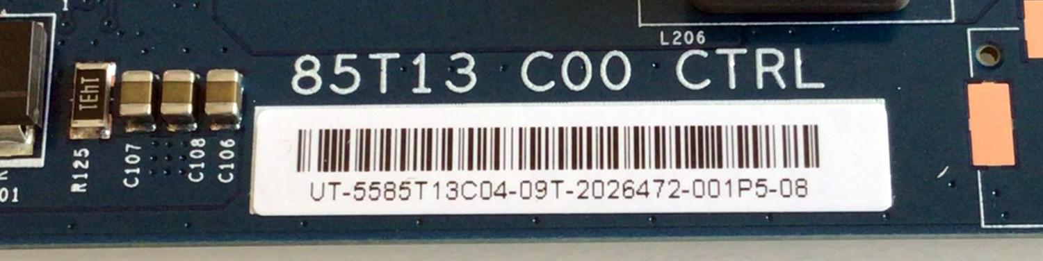 T-CON PARA TV SONY ANDROID 4K ULTRA HD SMART TV / NUMERO DE PARTE 55.85T13.C04 / 5585T13C04 / 85T13-C00 / 85T13 C00 CTRL / E222034 / PANEL YSAF085CNU01 / DISPLAY T850QVR04.0  / MODELO SONY  XBR-85X800H / XBR85X800H - Imagen 2