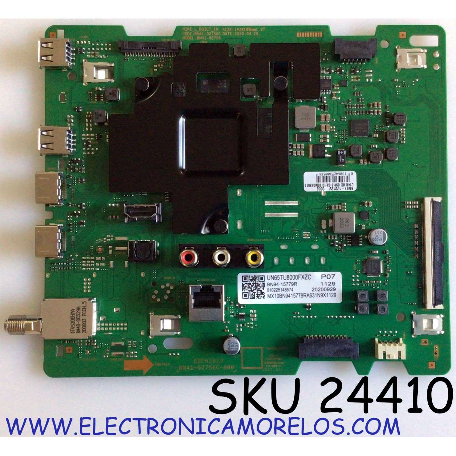 MAIN PARA TV SAMSUNG 4K·UHD·HDR SMART TV / NUMERO DE PARTE BN94-15779R / BN41-02756C / BN97-17212V  / BN41-02756C-000 / BN9415779R / PANEL CY-BT065HGAV1H / MODELOS UN65TU8000 / UN65TU8000FXZC / UN65TU8000FXZA AA03 / UN65TU8200 / UN65TU8200FXZA AA04