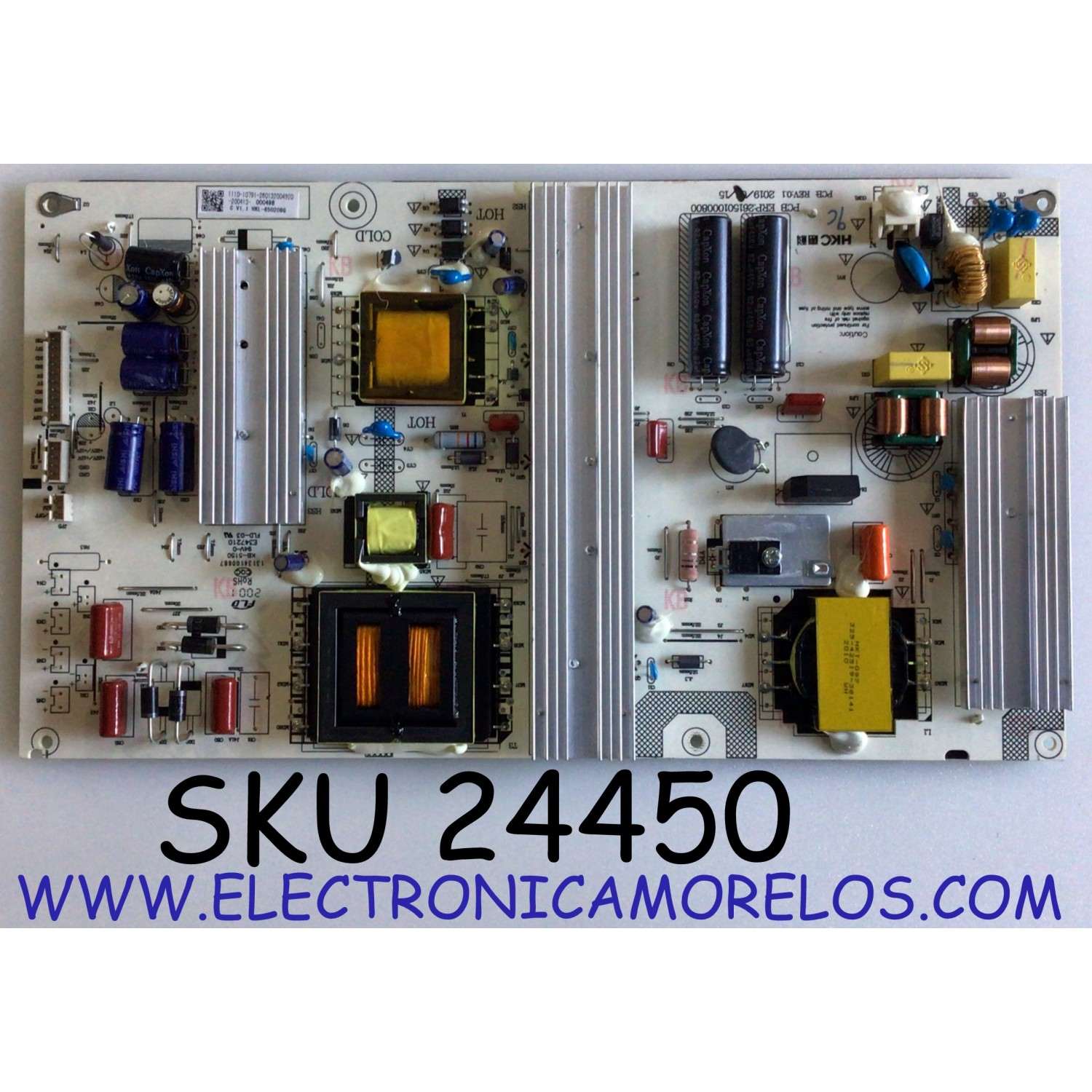 FUENTE DE PODER PARA TV SCEPTRE / NUMERO DE PARTE 260132004920 / 261501000800 / 1110-10791-260132004920 / HKL-650209G / PANEL HK650ELEDM-AH21H / MODELO G65