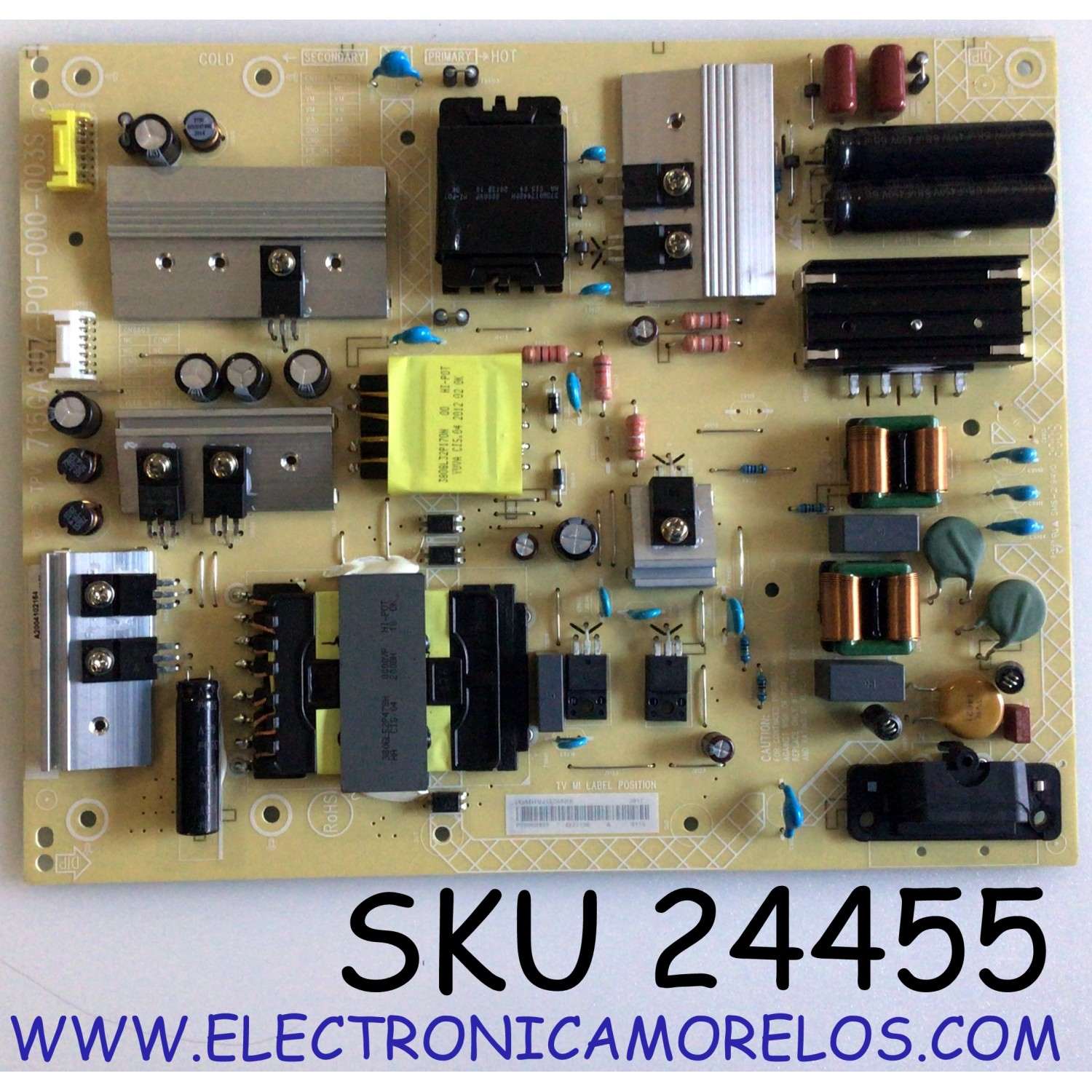FUENTE DE PODER PARA TV VIZIO 4K HDR SMART TV / NUMERO DE PARTE ADTVJ1820ABK / 715GA607-P01-000-003S / (X)ADTVJ1820ABK / PANEL´S TPT700B5-U1T01.D REV:S01BD / TPT700B5-U1T01.D REV:S01BA / MODELOS V705-H1 / V705-H1 LMXHZJ / V705-H1 LTCHZJKW