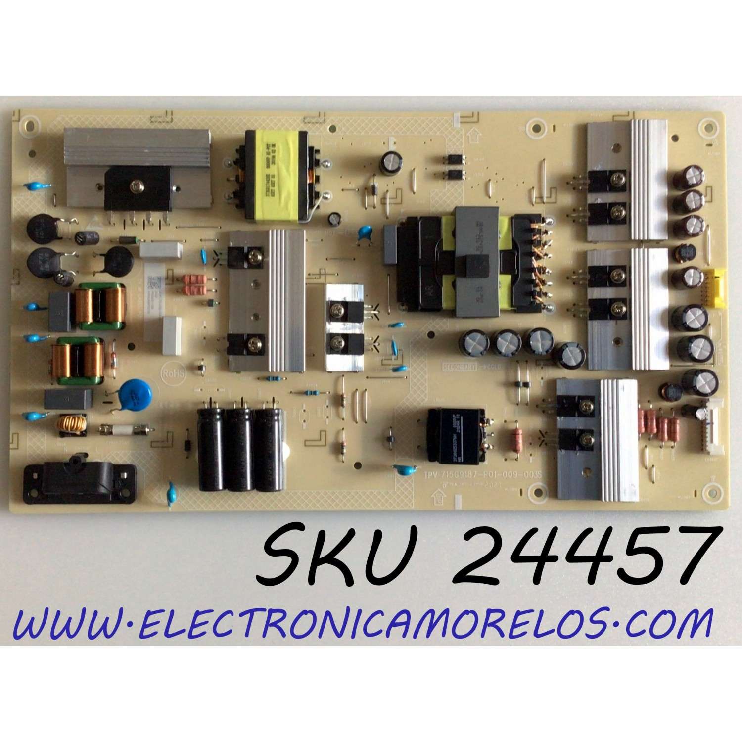 FUENTE DE PODER PARA TV INSIGNIA ORIGINAL / NUMERO DE PARTE PLTVJI351XXB3 / 715G9187-P01-009-003S / JI351XXB3 / (X)PLTVJI351XXB3 / PANEL TPT650UA-QVN07.U REV:S500W / MODELO NS-65DF710NA21