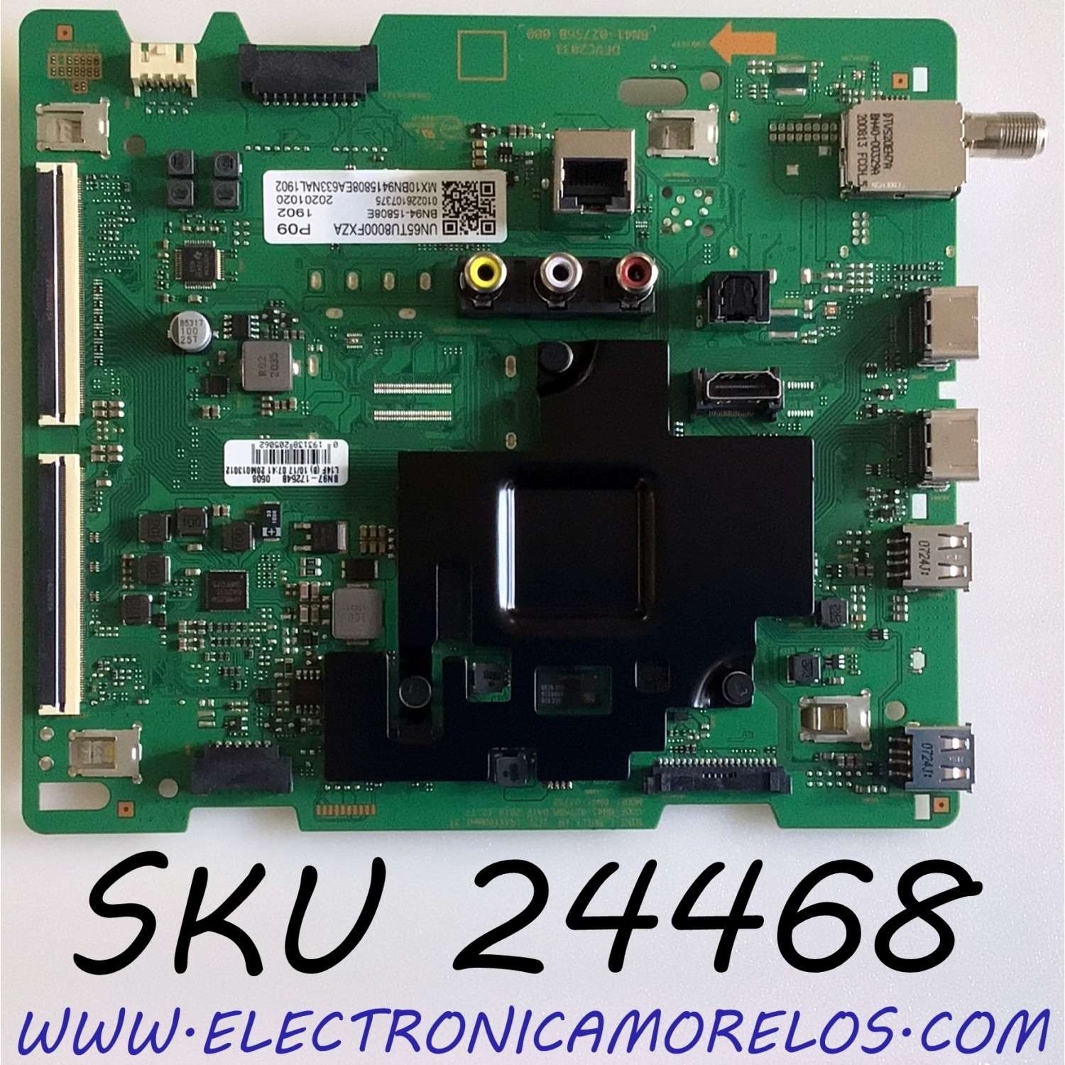MAIN PARA TV SAMSUNG 4K·UHD·HDR SMART TV / NUMERO DE PARTE BN94-15808E / BN41-02756B / BN97-17254B / BN41-02756B-000 / BN9415808E / PANEL CY-BT065HGLV4H / MODELO UN65TU8000 / UN65TU8000FXZA FA02