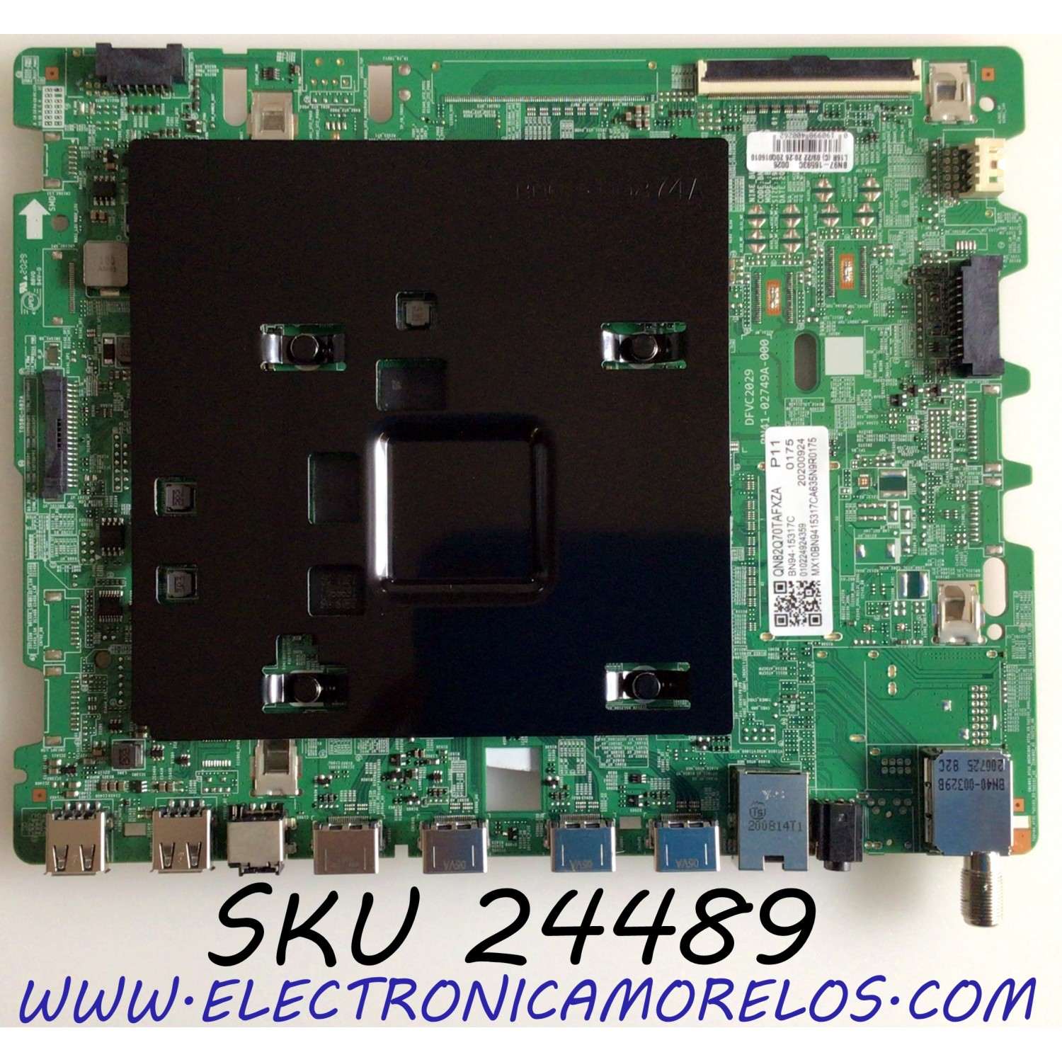 MAIN PARA TV SAMSUNG QLED 4K UHD HDR SMART TV / NUMERO DE PARTE BN94-15317C / BN41-02749A / BN97-16593C / BN41-02749A-000 / DFVC2029 / PANEL CY-RT082FGLV2H / MODELO QN82Q70 / QN82Q70TAFXZA / QN82Q70TAFXZA FB01