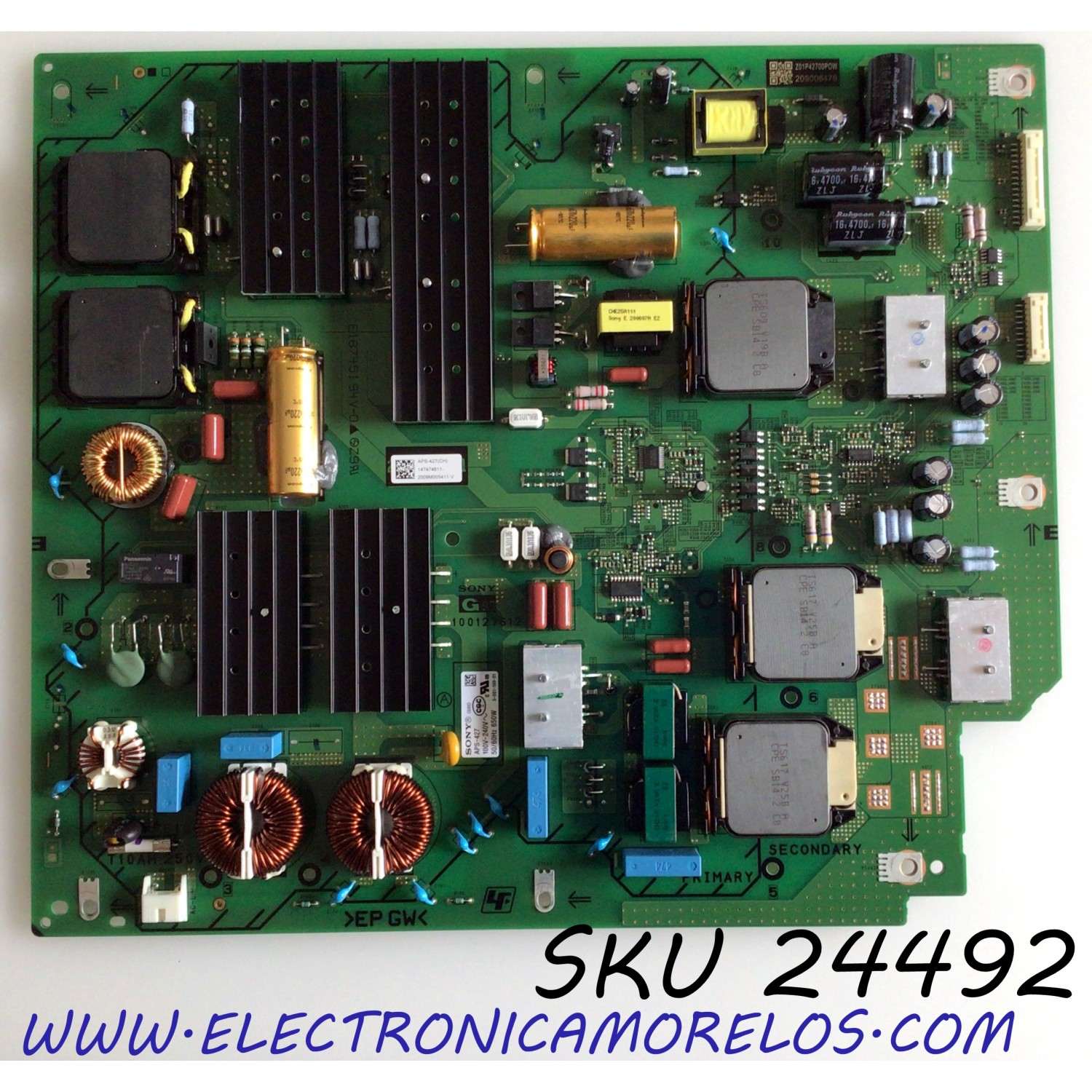 FUENTE DE PODER PARA TV SONY / NUMERO DE PARTE 1-474-746-11 / 100127612 / 147474611 / APS-427(CH) / 209006479 / APS-427 / PANEL LE650AQP (AM)(A1) / MODELO XBR-65A9G / XBR65A9G