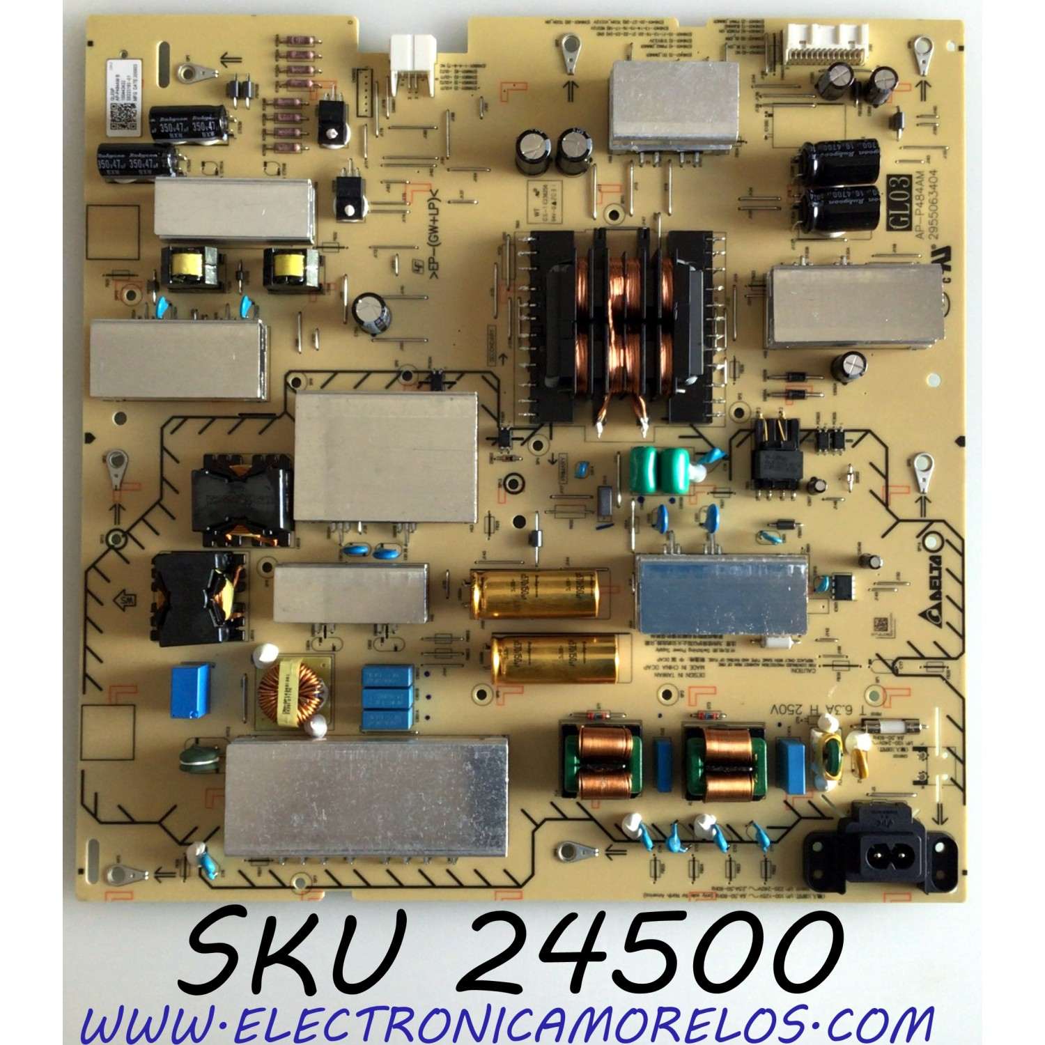 FUENTE DE PODER PARA TV SONY 4K UHD SMART TV / NUMERO DE PARTE 1-004-424-22 / 100442422 / AP-P484AM B / AP-P484AM / 2955063404 / PANEL'S YSAF075CNO01 / YSAF085CNU01 / MODELOS XBR-75X800H / XBR75X800H / XBR-85X800H / XBR85X800H