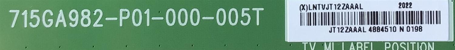 LED DRIVER PARA TV VIZIO 4K QUANTUM UHD SMART TV / NUMERO DE PARTE LNTVJT12ZAAAL / 715GA982-P01-000-005T / JT12ZAAAL / (X)LNTVJT12ZAAAL / PANEL T750QVF04.4 / MODELO P75QX-H1 / P75QX-H1 LTYAZT / P75QX-H1 LTYAZTKW - Imagen 2