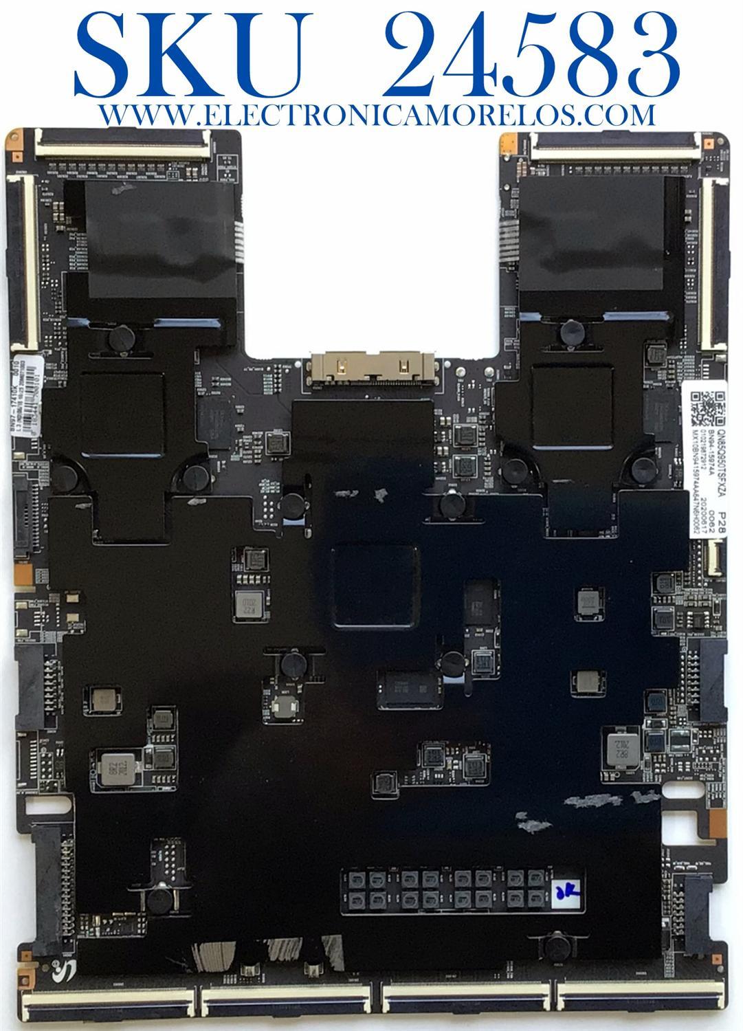 MAIN PARA SMART TV SAMSUNG QLED 8K Quantum HDR 32x RESOLUCION (7680 x 4320) / NUM DE PARTE BN94-15974A / BN41-02745A / BN97-17410K / DISPLAY BN96-50402B / 010219872912 / 20200617 / PANEL CY-TT085JLAV3H NW23 / MODELO QN85Q950TSFXZA AC02