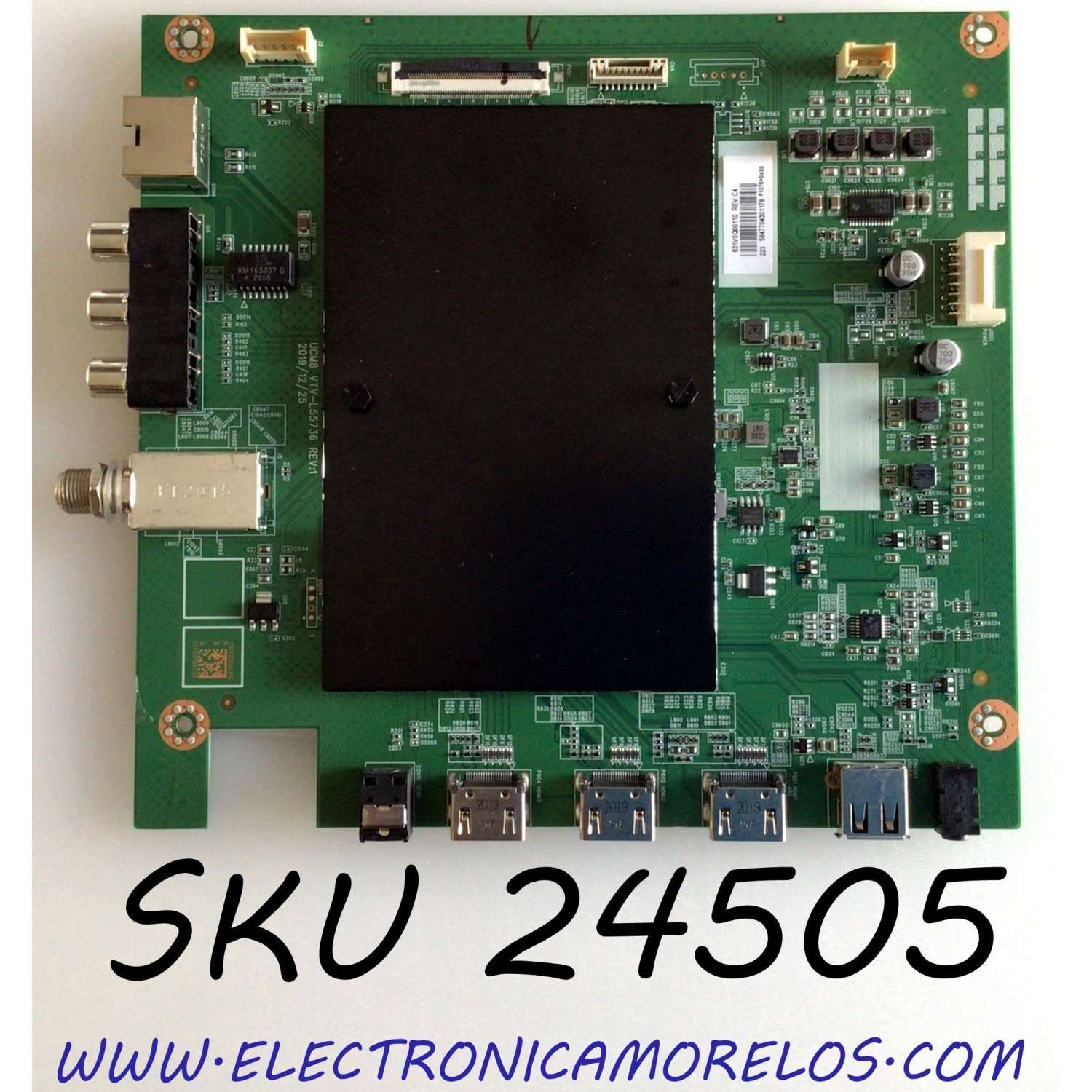 MAIN PARA TV TOSHIBA / NUMERO DE PARTE 631V0Q00110 / VTV-L55736 / VTV-L55736 REV:1 / 631V0Q00110 REV:C4 / E89382 / 7160248-5 / PANEL K430WDRA / NUMERO DE DISPLAY T430QVN03.0 / K430WDRA-UF300A500 / MODELO 43LF621U21 REV.F