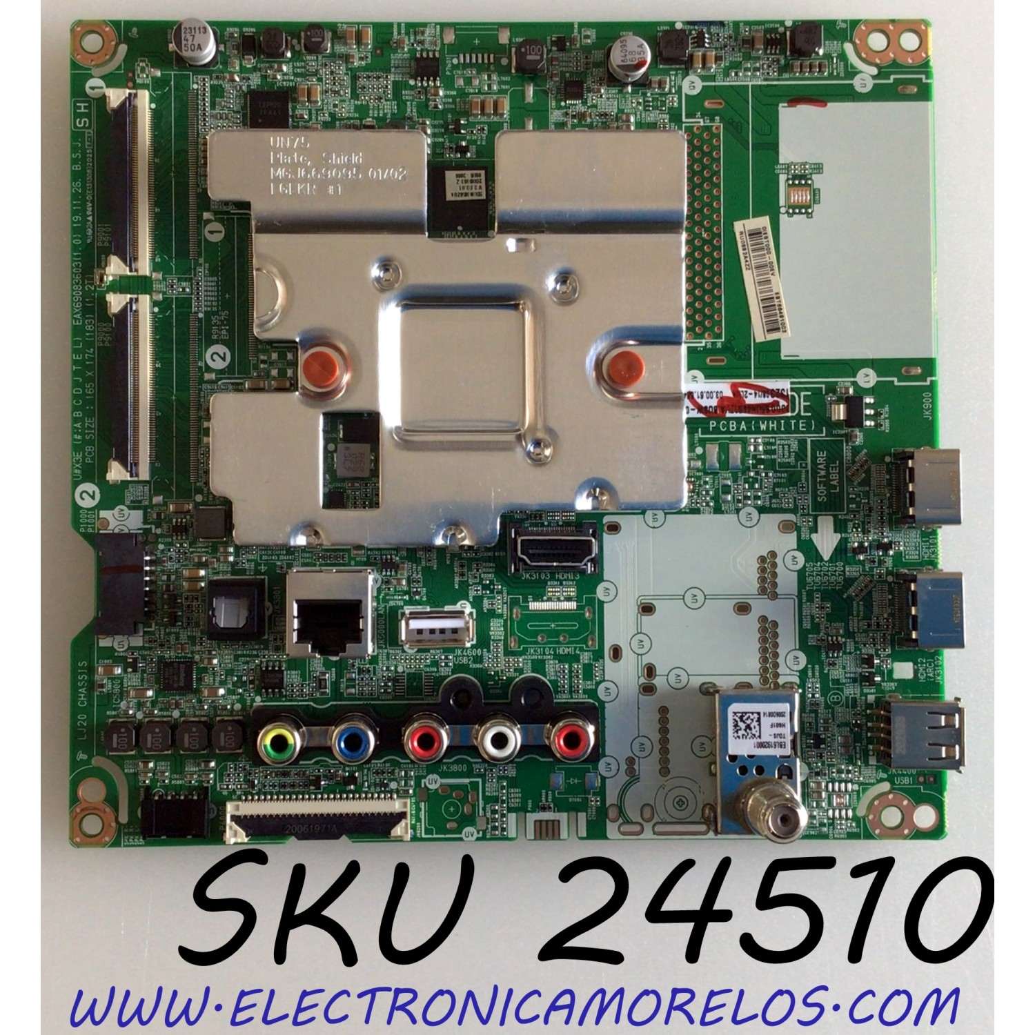 MAIN PARA TV LG 4K·UHD·HDR SMART TV / NUMERO DE PARTE EBT66491002 / EAX69083603 / 66491002 / EAX69083603(1.0) / PANEL NC550DGG-AAGPA / DISPLAY LC550DGJ (SL)(A2) / MODELO 55UN6950ZUA / 55UN6950ZUA.BUSWLKR