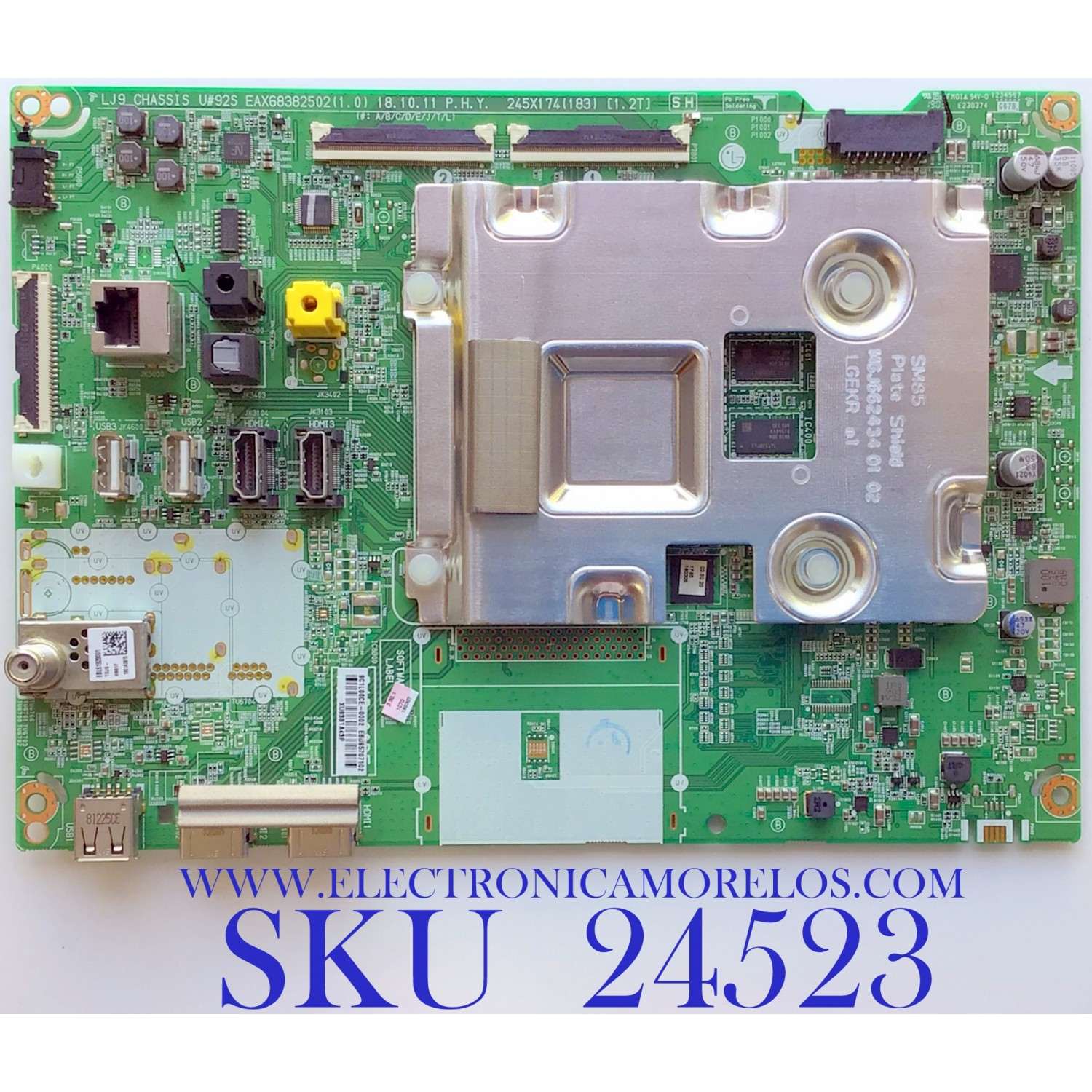 MAIN PARA TV LG ORIGINAL 4K UHD HDR NANOCELL SMART TV / NUMERO DE PARTE EBU65707102 / EAX68382502(1.0) / 9C1L00CE-0002 / XU93B1A43P / 65707102 / PANEL HC490EQH-SLXA1-211X / DISPLAY LC490EQ3 (SM)(A1) / MODELO 49SM8600PUA / 49SM8600PUA.BUSYLJM