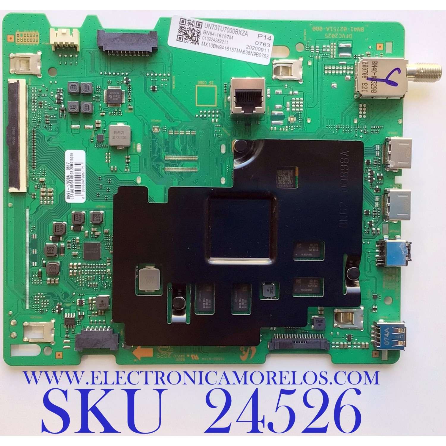 MAIN PARA TV SAMSUNG 4K·UHD·HDR SMART TV / NUMERO DE PARTE BN94-16157M / BN41-02751A / BN97-17938A  / BN9416157M / PANEL CY-BT070HGSV1H / MODELO UN70TU7000 / UN70TU7000BXZA UA03
