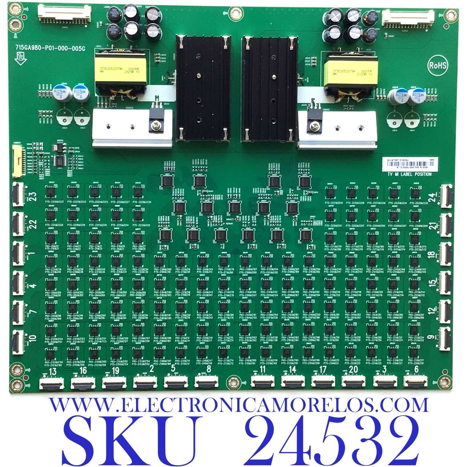 LED DRIVER PARA TV VIZIO / NUMERO DE PARTE LNTVKT12ZAXAJ / 715GA980-P01-00-005G / (X)LNTVKT12ZAXAJ / KT12ZAXAJ / 4947245 / PANEL T750QVF04.5 / MODELO P75Q9-H1 LTMAZPMW