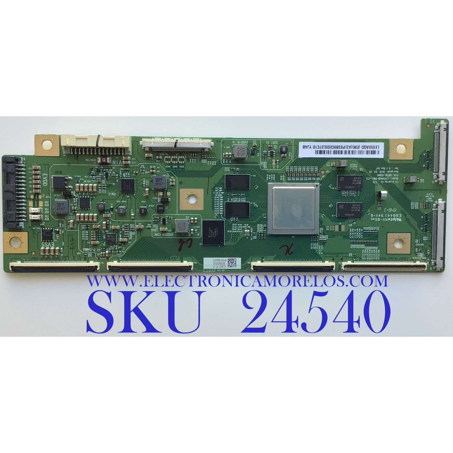 T-CON PARA TV LG / NUMERO DE PARTE 6871L-6088E / 6870C-0280A / 6088E / LE650AQD-EMA1-Y33 / P8SB9C000L07C10 / PANEL LE650AQD (EM)(A3) / MODELO OLED65C9PUA.BUSYLJR / OLED65C9PUA