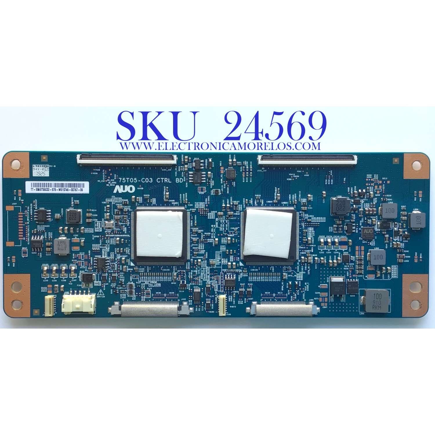 T-CON PARA TV SONY / NUMERO DE PARTE 5565T55C02 / 75T05-C03 CTRL BD / 55.65T55.C02 / PANEL YD8S009DTU01 / MODELO XBR-65Z9F / XBR65Z9F
