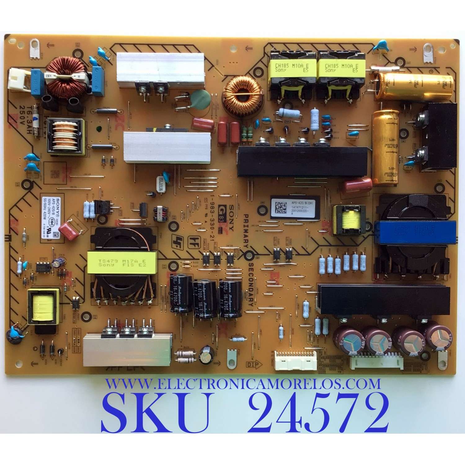 FUENTE DE PODER PARA TV SONY / NUMERO DE PARTE 147471211 / 1-983-330-21 / 1-474-712-11 / APS-420/B / PANEL YD8S009DTU01 / MODELO XBR-65Z9F / XBR65Z9F