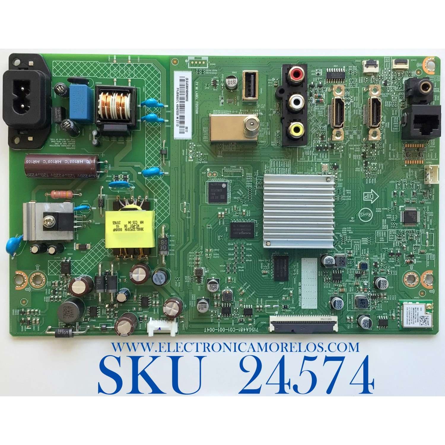 MAIN FUENTE PARA SMART TV VIZIO  / NUMERO DE PARTE XJCB02K029 / 715GA481-C01-001-004T / (X)XJCB02K029020X / PFJ8KKA7L / 4842909 / PANEL TPT240B2-0LV1D.Q / DISPLAY CC240LV1D VER.01 / MODELO D24F-G1 LTMDQLPW / D24F-G1 LTMDQLQW