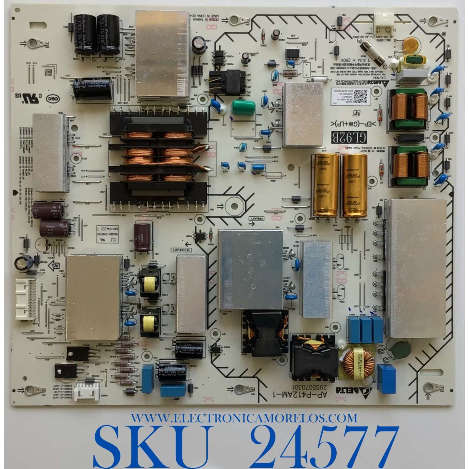 FUENTE DE PODER PARA TV SONY / NUMERO DE PARTE 1-001-393-21 / AP-P412AM-1 / 100139321 / 2955070301 / AP-P412AM-1 A / PANEL YSAF075CNU01 / MODELOS KD-75X75CH / KD75X75CH / KD-75X750H / KD75X750H
