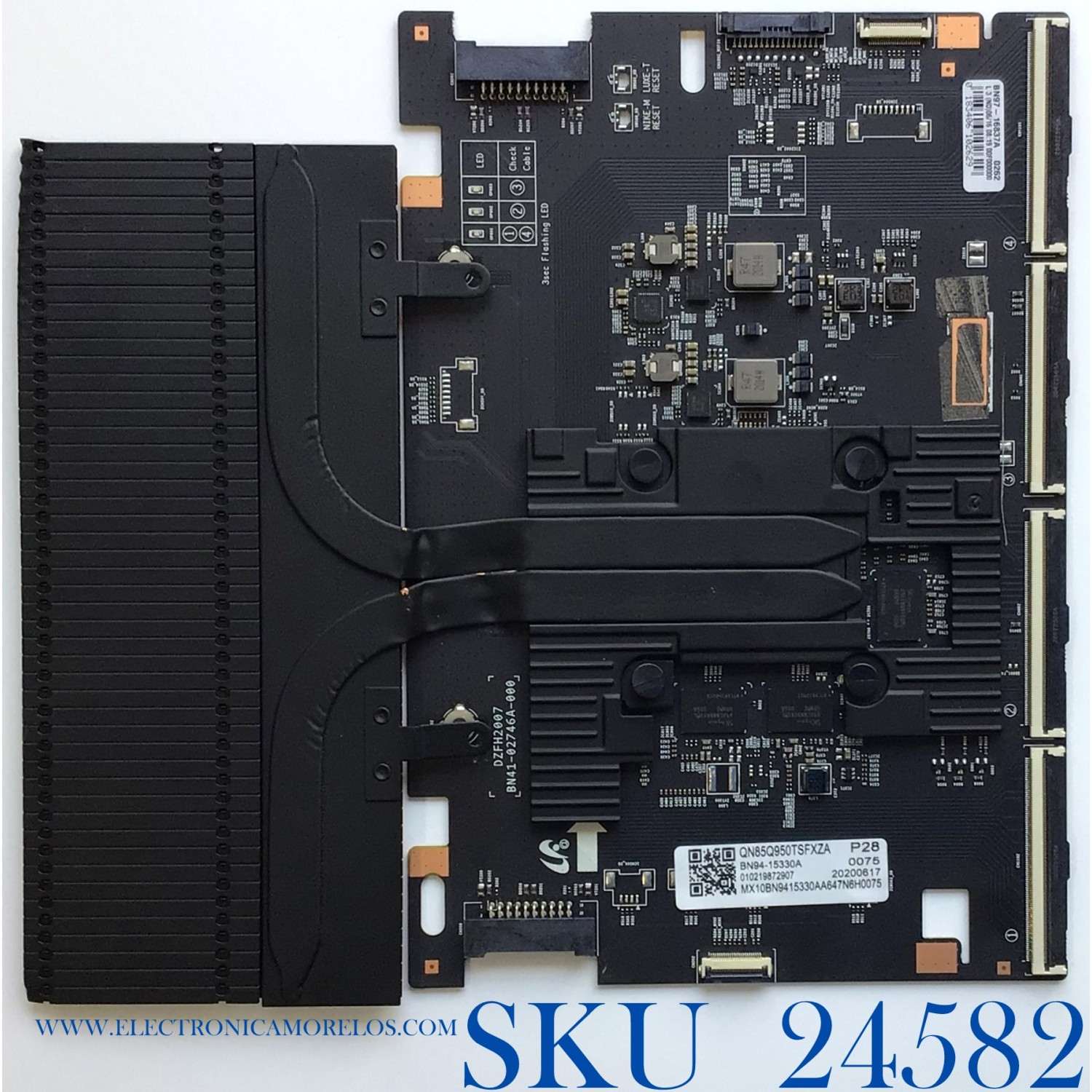 SUB MAIN PARA SMART TV SAMSUNG QLED 8K Quantum HDR 32x RESOLUCION (7,680 x 4,320) / NUMERO DE PARTE BN94-15330A / BN41-02746A / BN97-16837A / DISPLAY BN96-50402B / 010219872907 / 20200617 / PANEL CY-TT085JLAV3H NW23 / MODELO QN85Q950TSFXZA AC02