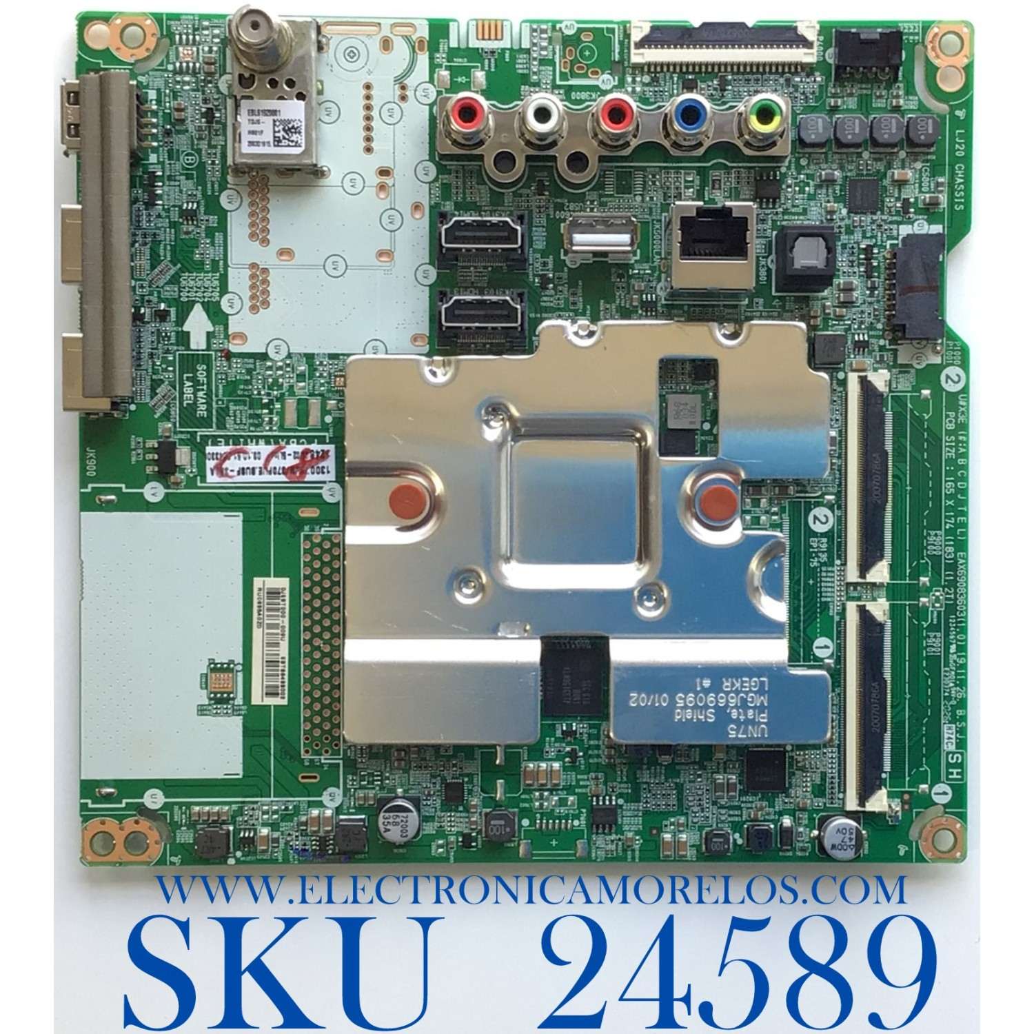 MAIN PARA TV LG 4K UHD SMART TV / NUMERO DE PARTE EBT66433002 / EAX69083603 / 66433002 / EAX69083603(1.0) / PANEL NC750DQG-ABGR3 / DISPLAY HV750QUB-N9D / MODELOS 75UN6950ZUD / 75UP7070PUD / 75UN7370PUE / 75UN6950ZUD.BUSFLKR / 75UP7070PUD.BUSFLKR / 75UN7370PUE.BUSFLKR