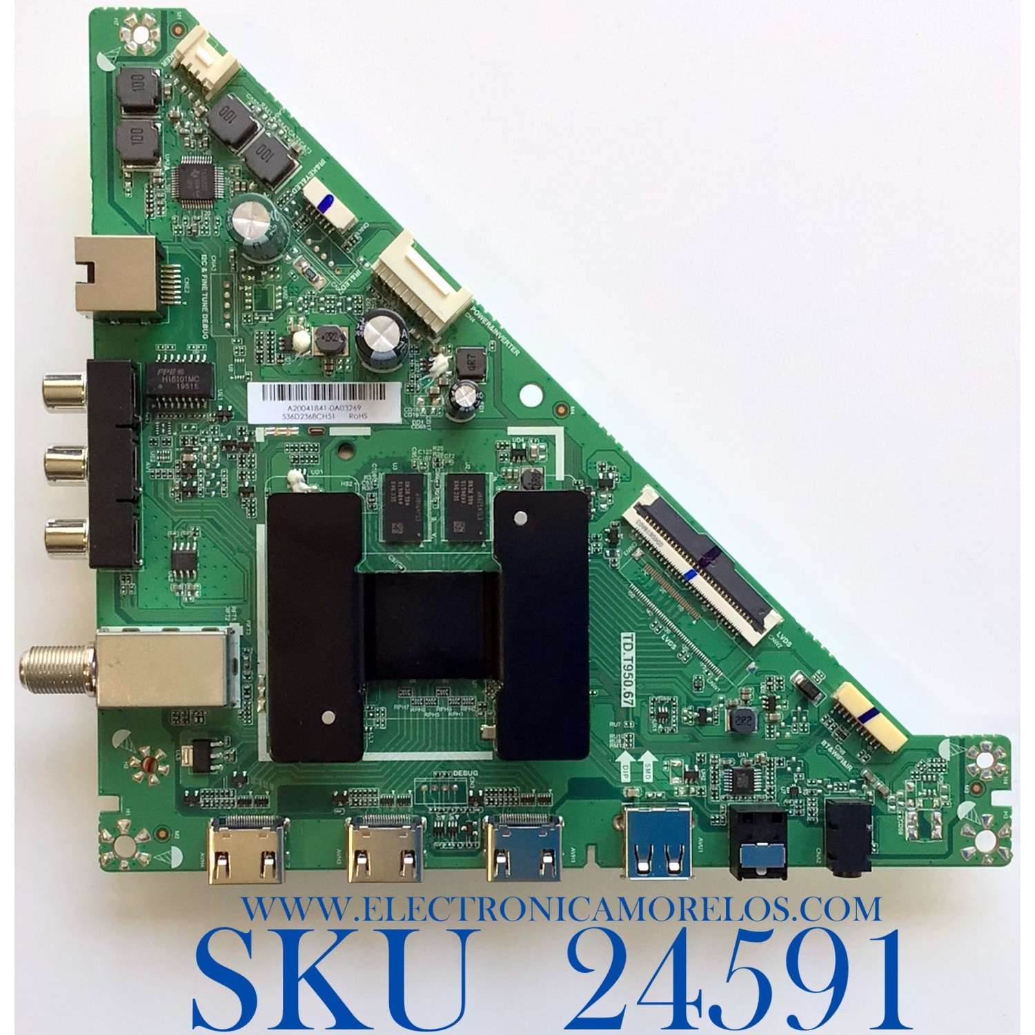 MAIN PARA TV INSIGNIA HD SMART FIRE TV / NUMERO DE PARTE 515YT9500M01 / TD.T950.67 / 2010064867 / A20041841 / 536D2368CH51 / E254215 / TD.T950.67B / PANEL V236BJ1-P01 / DISPAY PN238CT01-1 / MODELO NS-24DF310NA21 / NS-24DF310NA21 REV.A