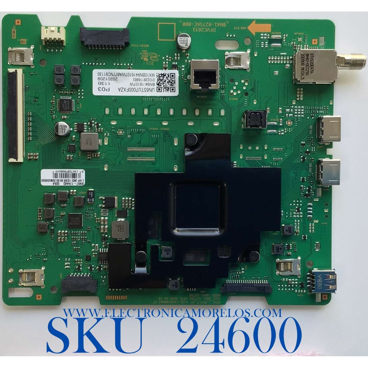 MAIN PARA TV SAMSUNG 4K·UHD·HDR SMART TV / NUMERO DE PARTE BN94-16107W / BN97-17444Q / BN97-17444Q / BN9416107W / PANEL CY-BT065HGV1H / CY-BT065HGHV1H / DISPLAY ST6451D02-C VER.2.1 / 50289A / MODELOS UN65TU7000FXZA CC05 / UN65TU7000BXZA CC04