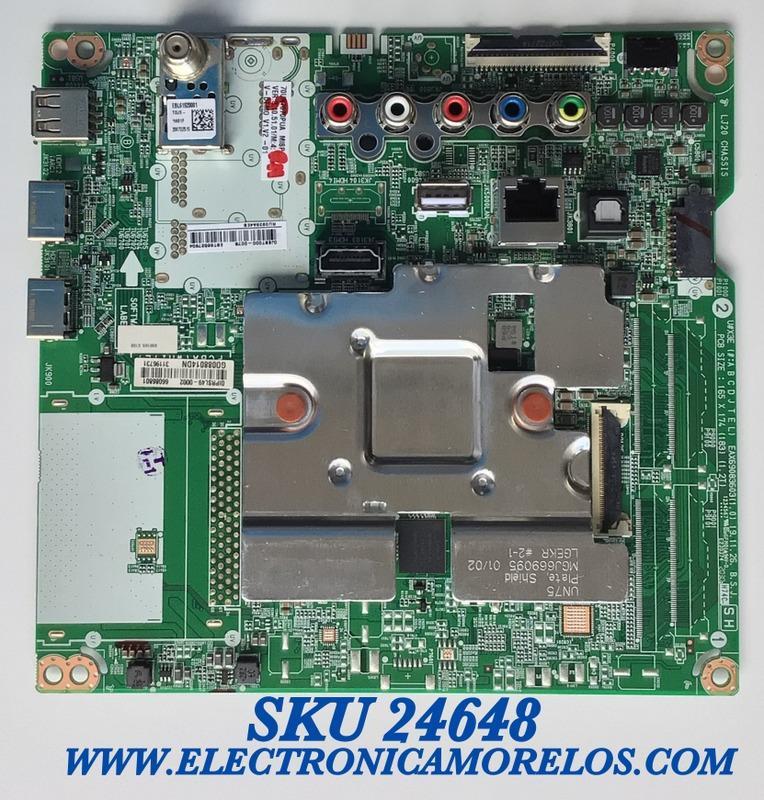 MAIN PARA TV LG UHD 4K HDR SMART TV / NUMERO DE PARTE EBT66527904 / EAX69083603 / EAX69083603(1.0) / 66086801 / 31196731 / PANEL´S NC700DQE-VSHX1 / NC700DQE-VSHX7 / MODELO 70UN7070PUA / 70UN7070PUA.AUSMLKR