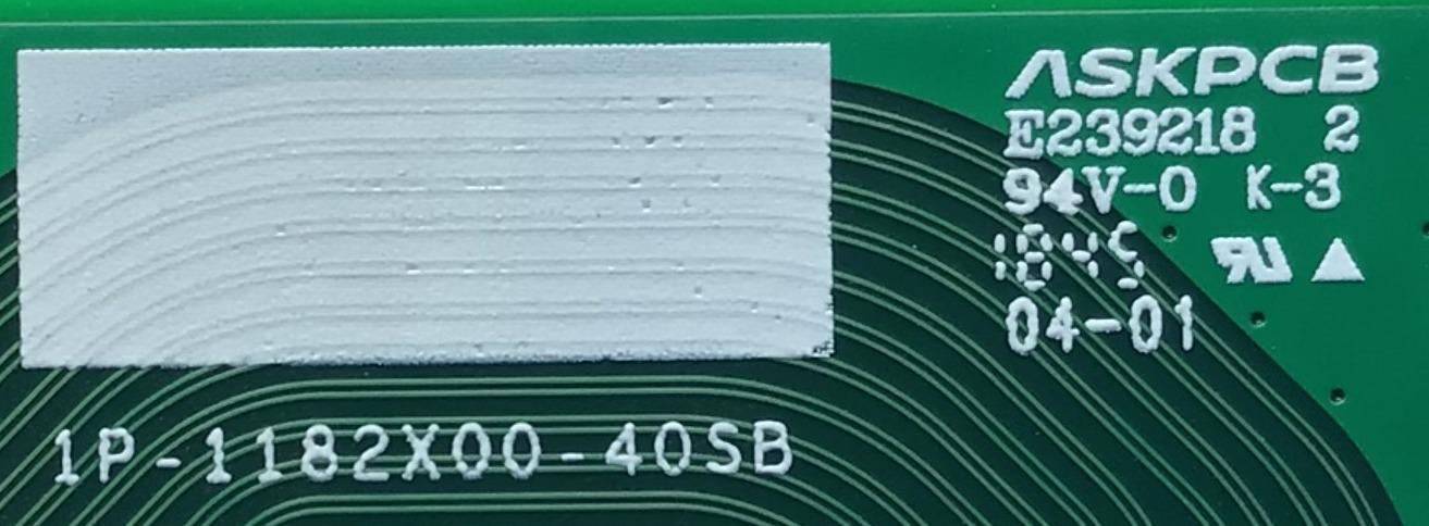 T-CON PARA TV VIZIO / NUMERO DE PARTE T60XAUA001AA / 1P-1182X00-40SB / E239218 2 / PANEL SD600DU1.1 / MODELOS V605-G3 LFTRYRKV / V65-H3 LFTRA3KW - Imagen 3