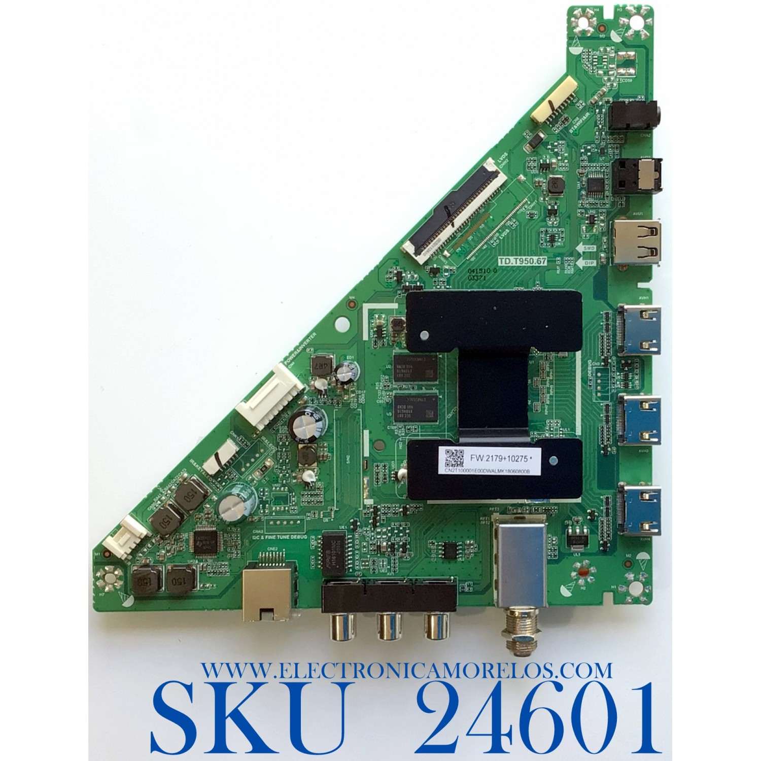 MAIN PARA TV TOSHIBA / NUMERO DE PARTE CN2T100001E / TD.T950.67 / N20041510-0A05849 / CN2T100001E00DWALMK18060800B / PANEL K320WDCRA-UA200A4 / MODELO TF-32A710U21