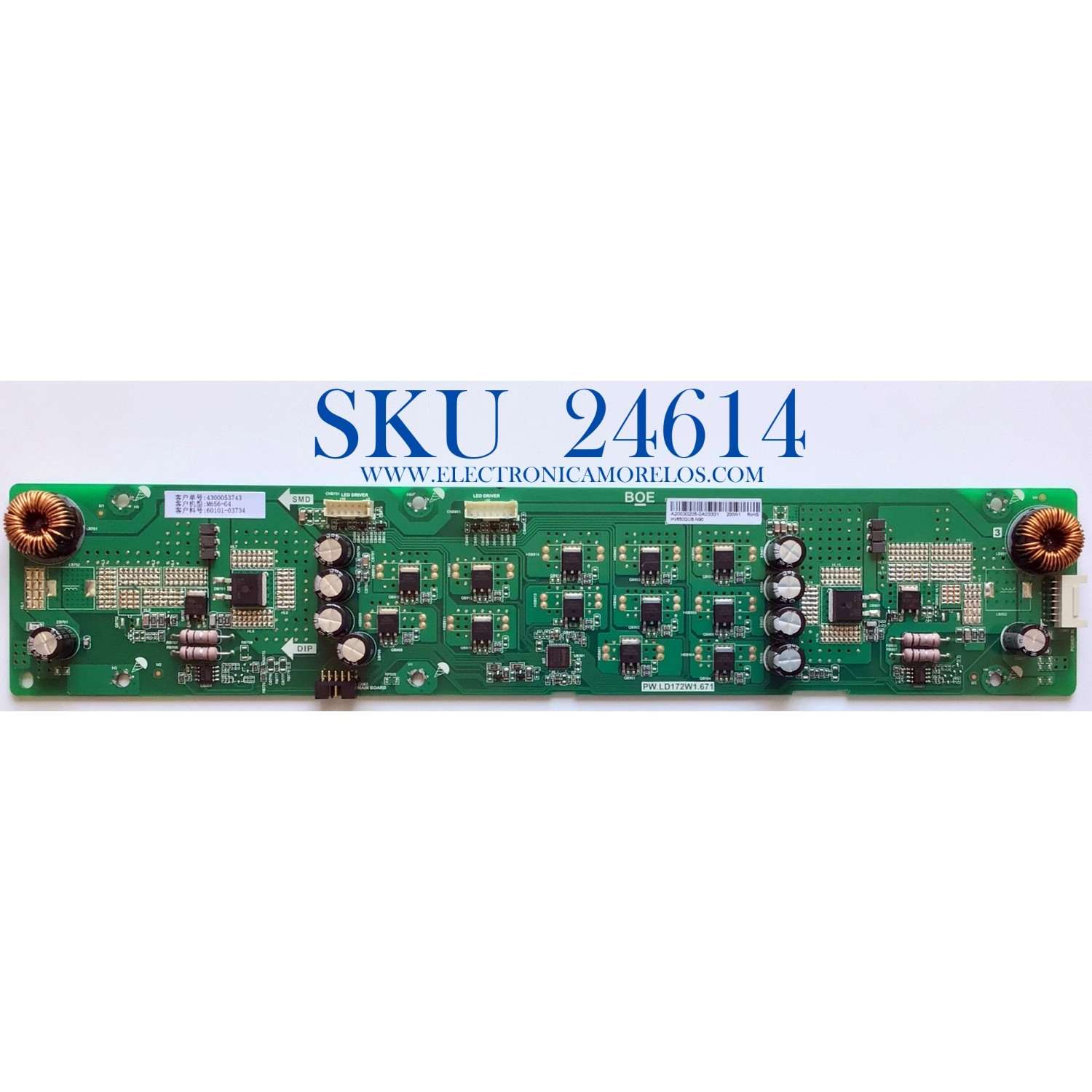 LED DRIVER PARA TV VIZIO / NUMERO DE PARTE 60101-03734 / PW.LD172W1.671 / 4300053743 / M656-G4 / A20030205 / HV650QUB-N90 / E248237 / PANEL BOEI650VQ1 / DISPLAY HV650QUB-N9A / BN96-46537A / BN9646537A / MODELOS M656-G4 LBPFQOGW / M656-G4 LBPFQODW
