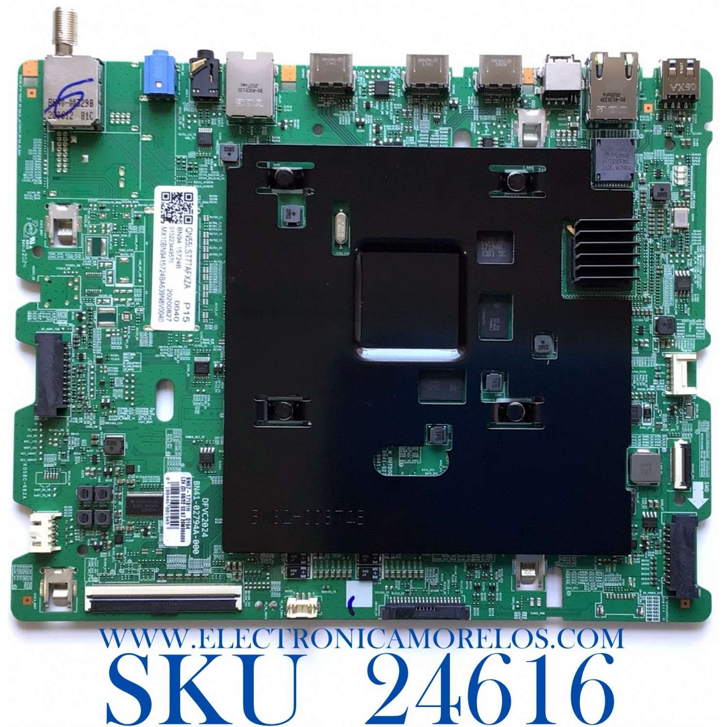 MAIN PARA SAMSUNG / TV INTELIGENTE QLED 4K CON HDR RESOLUCION (3840 x 2160) / NUMERO DE PARTE BN94-15724B / BN41-02794A / BN97-17191H / 010223449570 / 20200827 / PANEL CY-TR055FLAVVFH NW35 / MODELO QN55LST7TAFXZA AA01