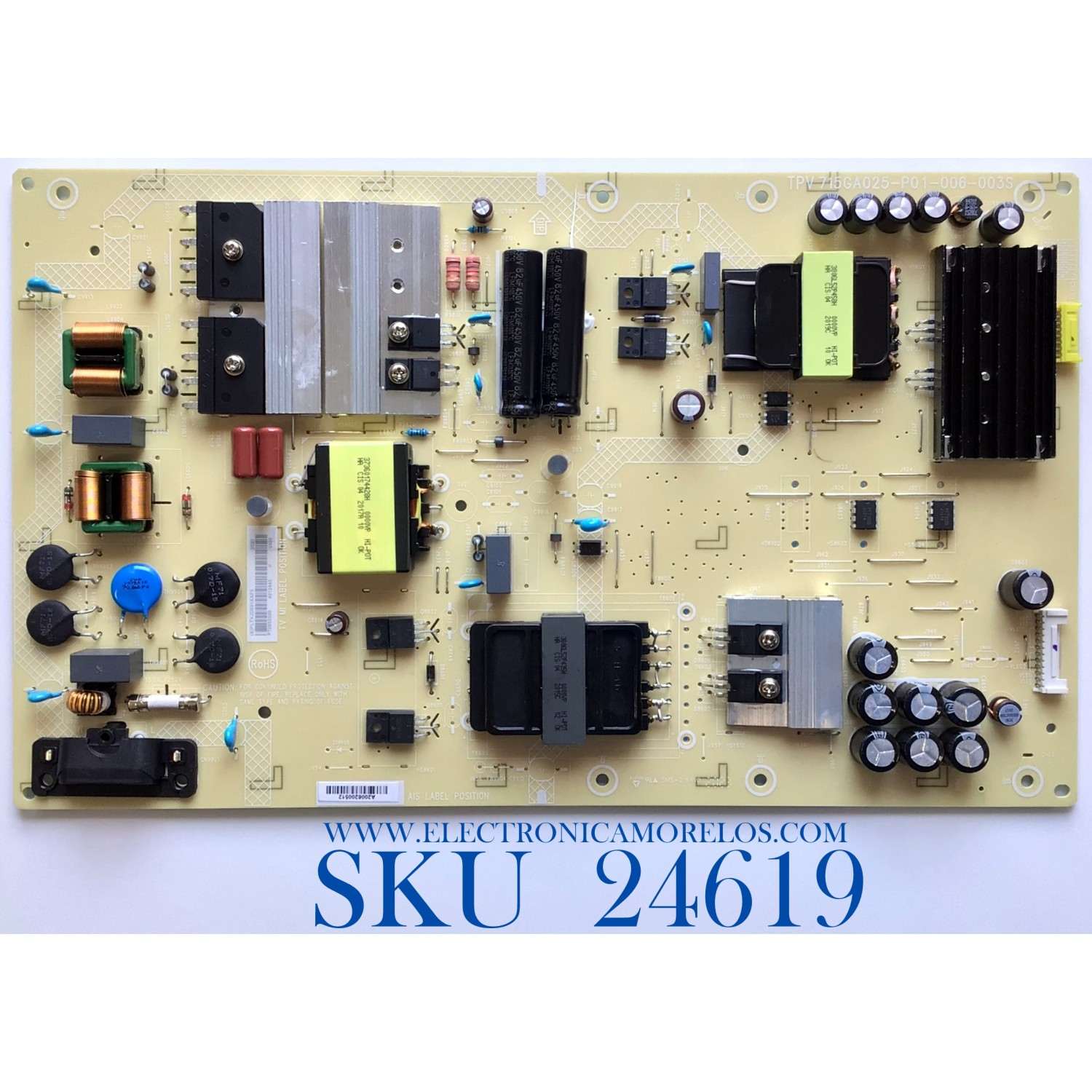 FUENTE DE PODER PARA TV INSIGNIA 4K UHD SMART FIRE TV / NUMERO DE PARTE PLTVJO681XAF5 / PLTVJO681XAF5 / P70050500 / 4912445 / A2006200512 / PANEL TPT700B5-U1T01.D REV:S01BD / MODELO NS-70DF710NA21