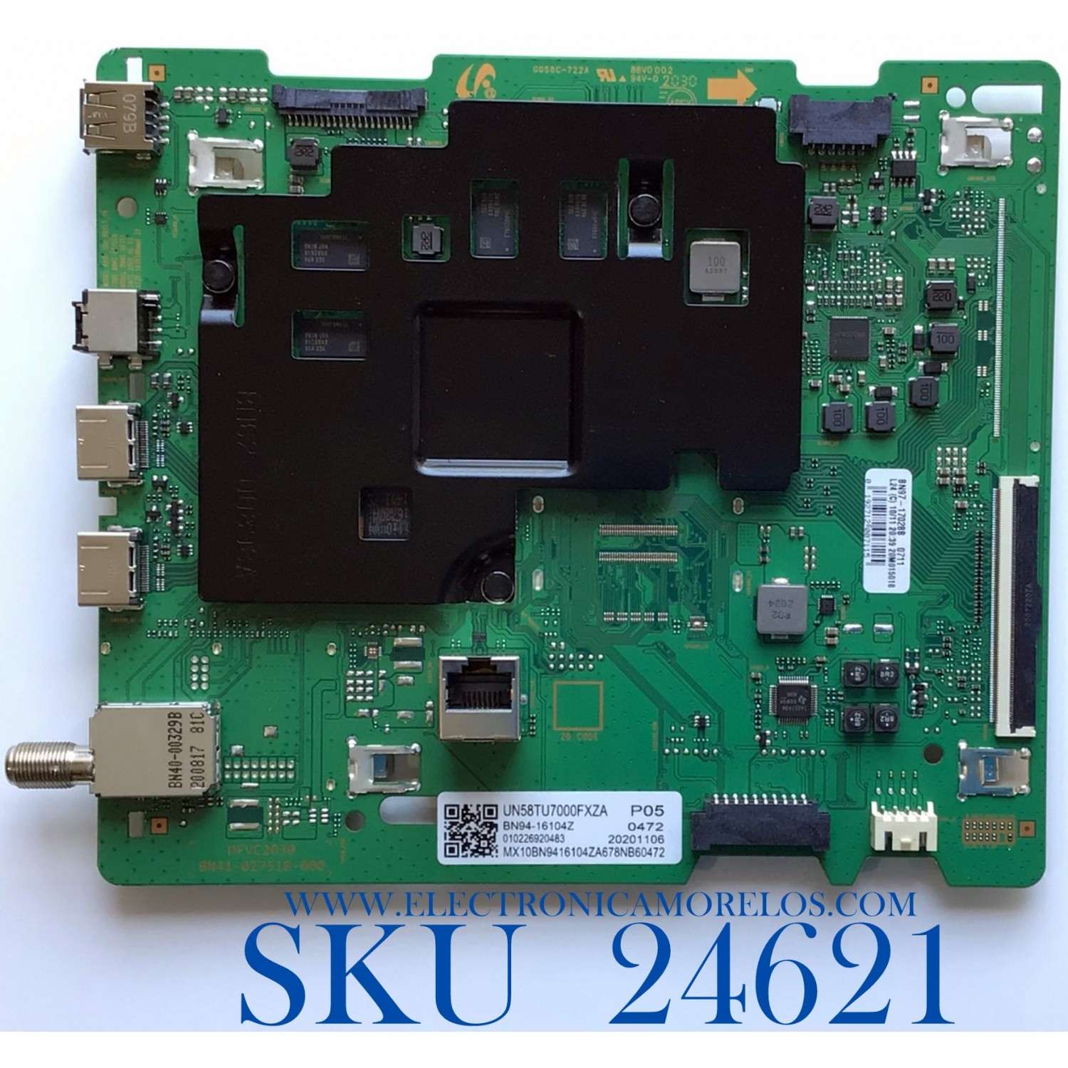 MAIN PARA SAMSUNG 4K UHD HDR SMART TV / NUMERO DE PARTE BN94-16104Z / BN41-02751B / BN97-17028B  / BN41-02751B-000 / PANEL CY-BT058HGCV1H  / DISPLAY PT580GT03-1 / MODELO UN58TU7000 / UN58TU7000FXZA / UN58TU7000FXZA XA03