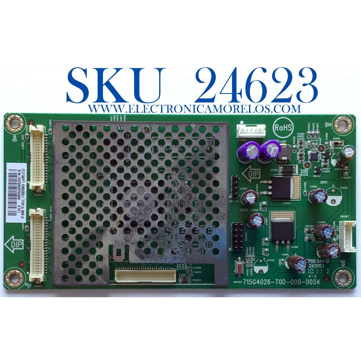 LED DRIVER PARA TV VIZIO / NUMERO DE PARTE CBPFTQAPT5K00501 / 715G4026-T0D-000-005K / E243951 / TQAPT5K005 / (T)TQAPT5K00501 / PANEL LC550WUD (SC)(A1) / MODELO E550VA / E550VA LTMPIEAL