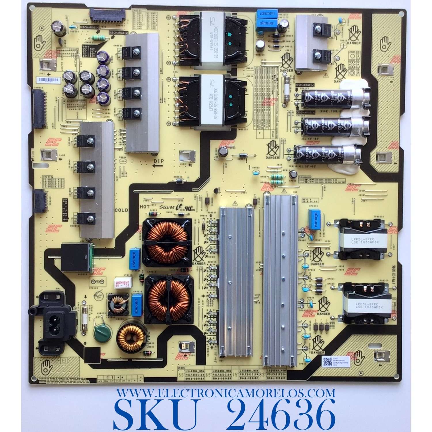 FUENTE DE PODER PARA TV SAMSUNG / NUMERO DE PARTE BN44-00949D / L82Q8NB_NHS / BN4400949D / AM5RK860170 / PANEL CY-TN082FLLV1H KW42 / MODELO QN82Q8FNBFXZA FA01
