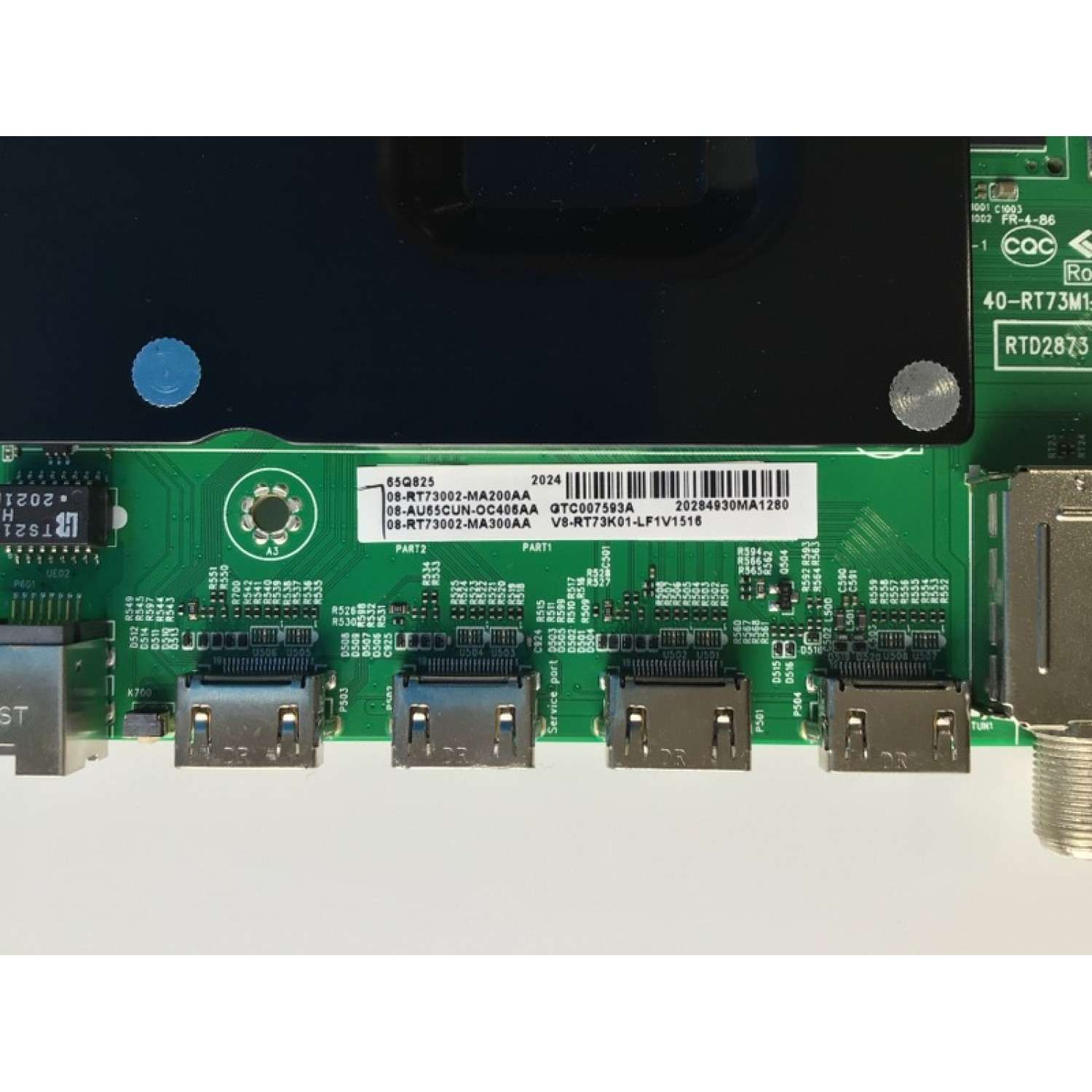 MAIN PARA SMART TV TCL 4K QLED DOLBY VISION HDR ROKU RESOLUCION (3840 X 2160) / NUMERO DE PARTE 08-AU65CUN-OC406AA / 40-RT73M1-MAB2HG / 08-RT73002-MA200AA / 08-RT73002-MA300AA / GTC007593A / V8-RT73K01-LF1V1516 / 20284930MA1280 / MODELO 65Q825 - Imagen 2