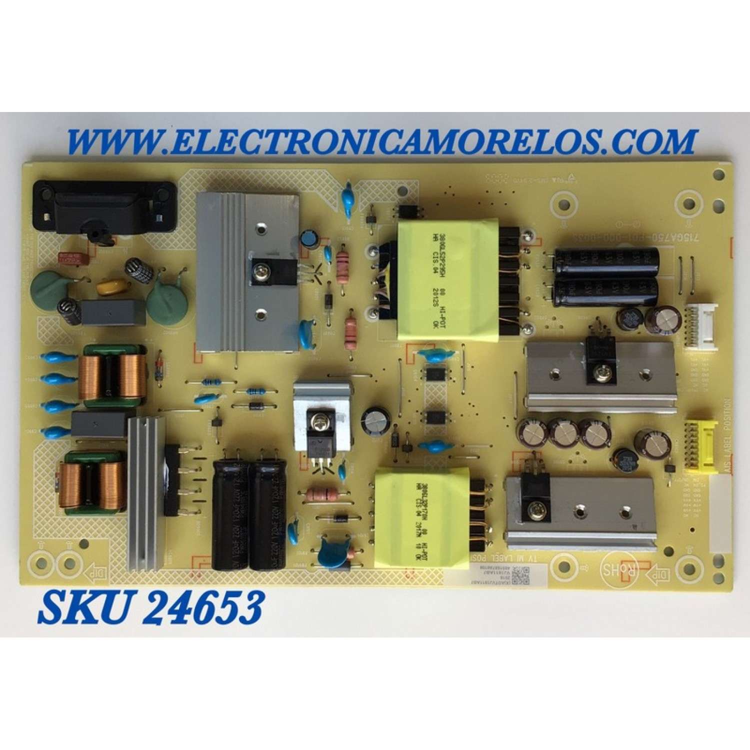 FUENTE DE PODER PARA TV VIZIO / NUMERO DE PARTE ADTVJ1811AB7 / 715GA750-P01-000-003S / (X)ADTVJ1811AB7 / VJ1811AB7 / 4851687A0108 / PANEL TPT430H3-QUBH10.K REV:SAP0H / TPT430H3-QUBH10.K REV:SA9P0Q MODELOS V435-H11 LTMUZGLW / V435-H1 LTCUZGKW